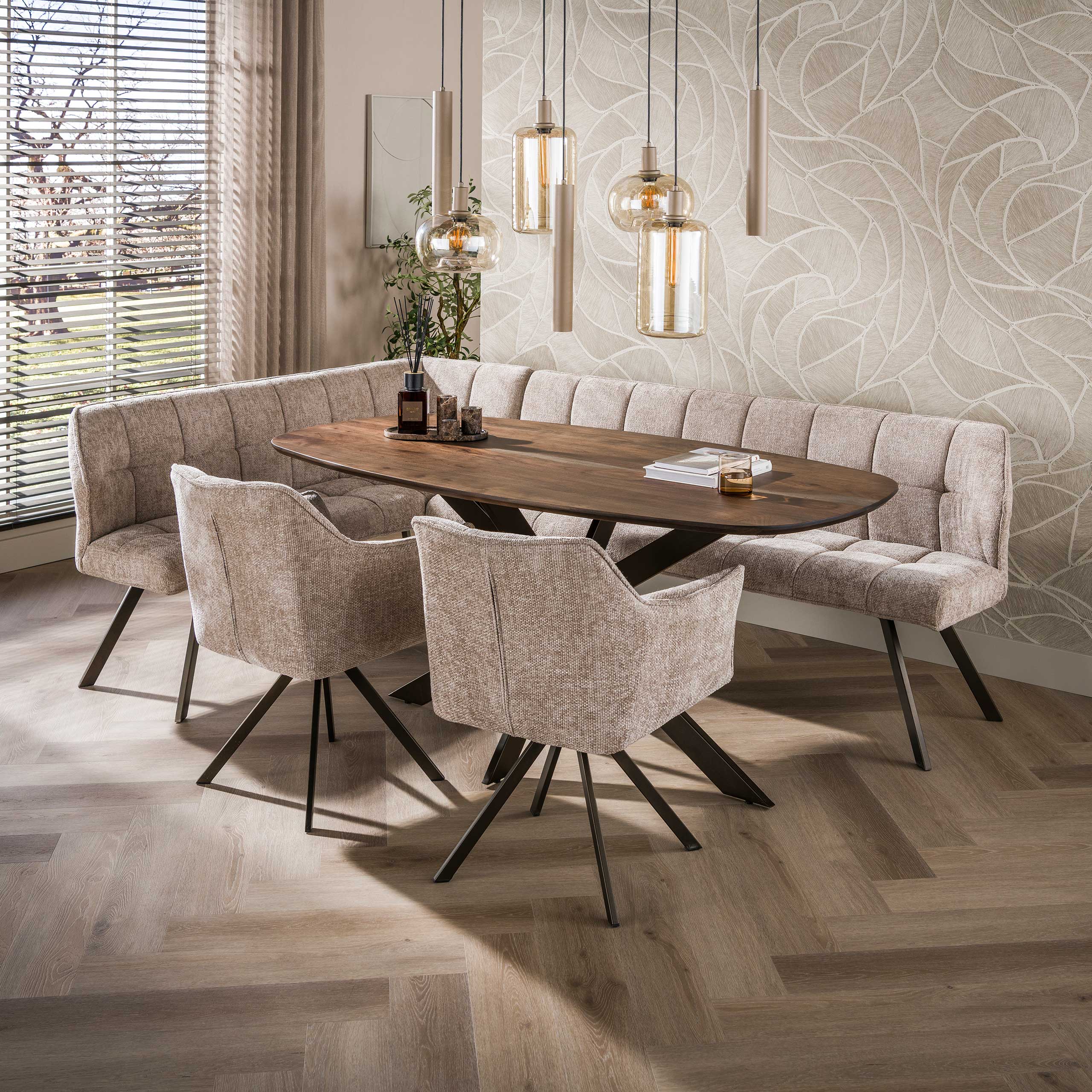 Eettafel Arlune - Deens Ovaal - Acaciahout - 150 cm