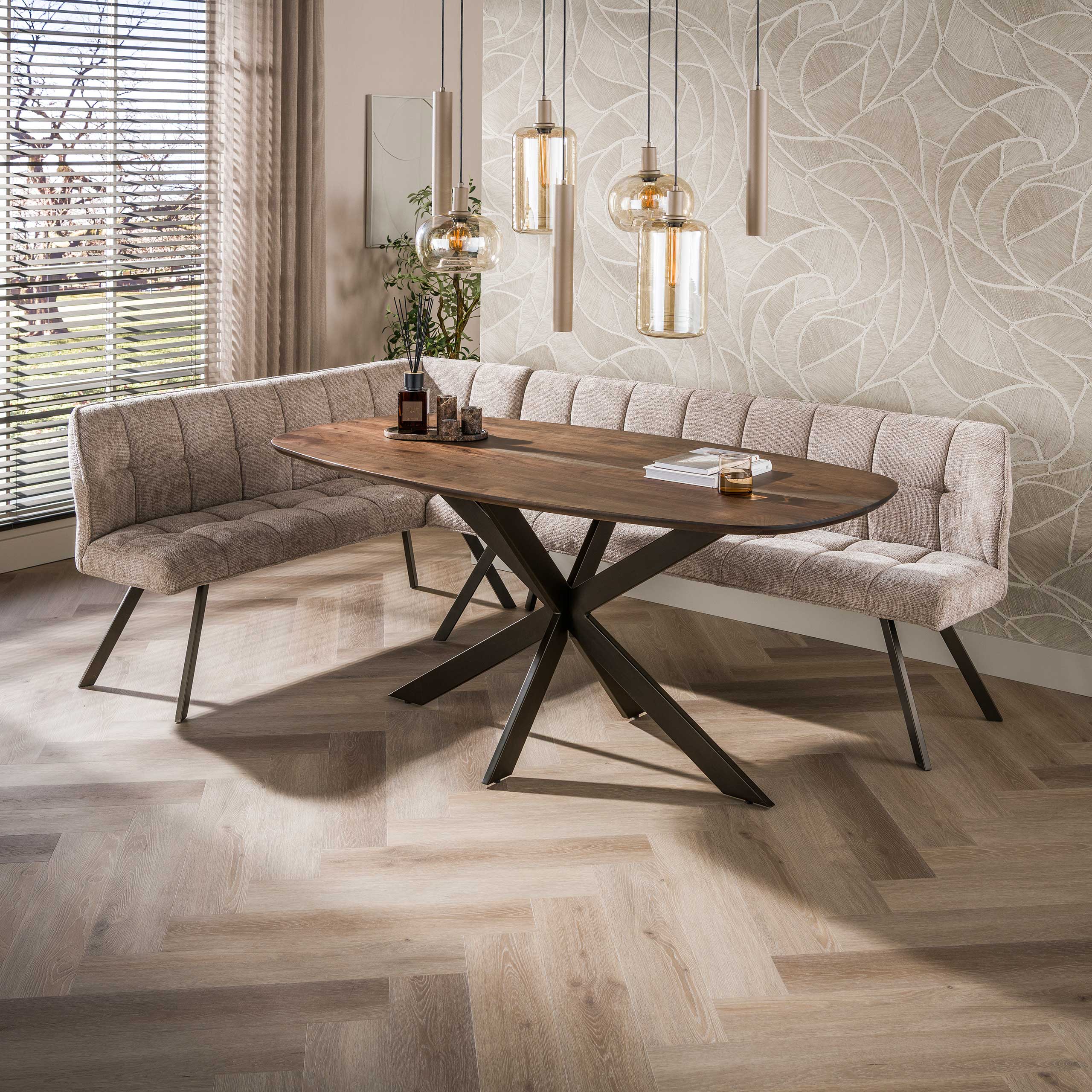 Eettafel Arlune - Deens Ovaal - Acaciahout - 150 cm