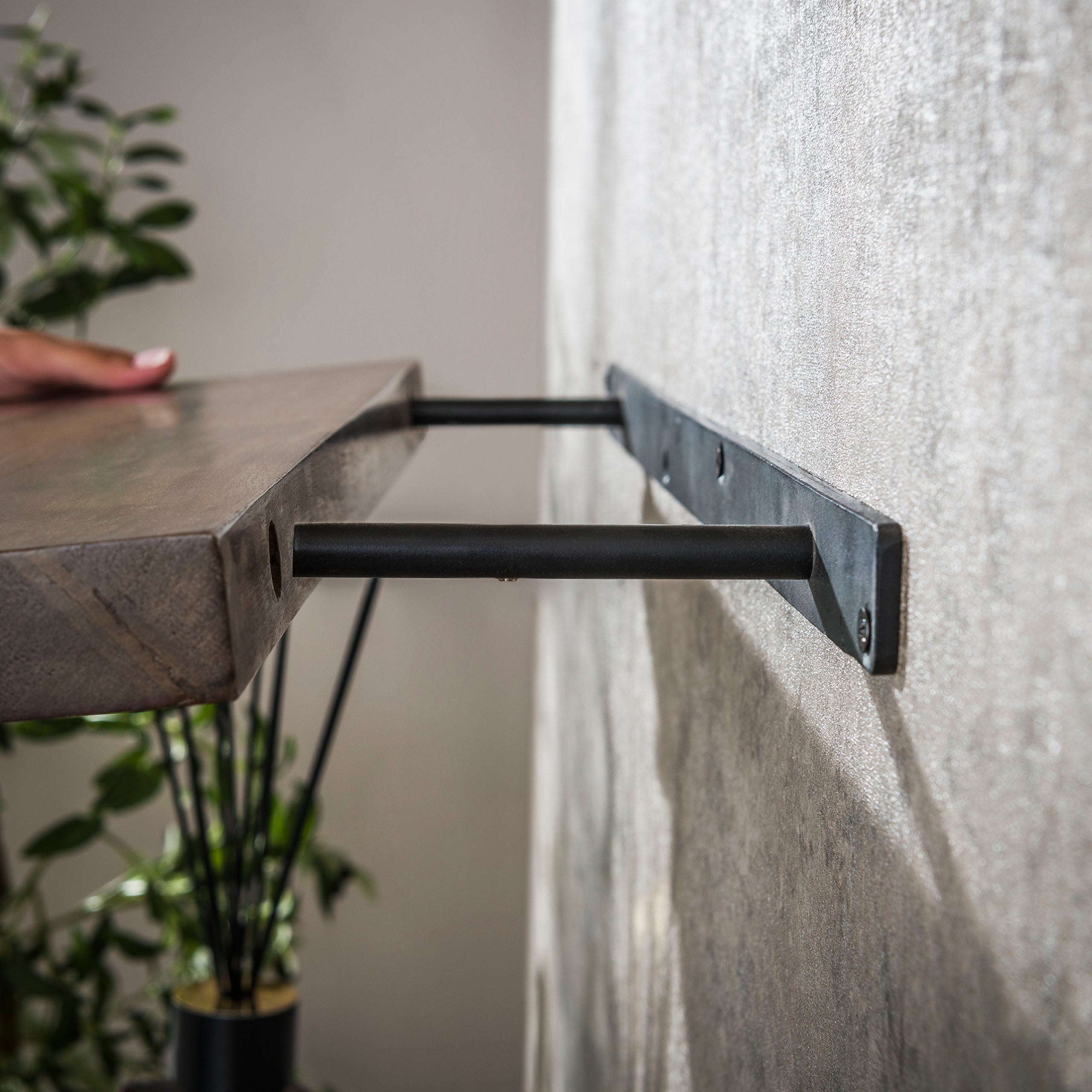 Wandplank Lume - Donkerbruin - Acaciahout - 60 cm