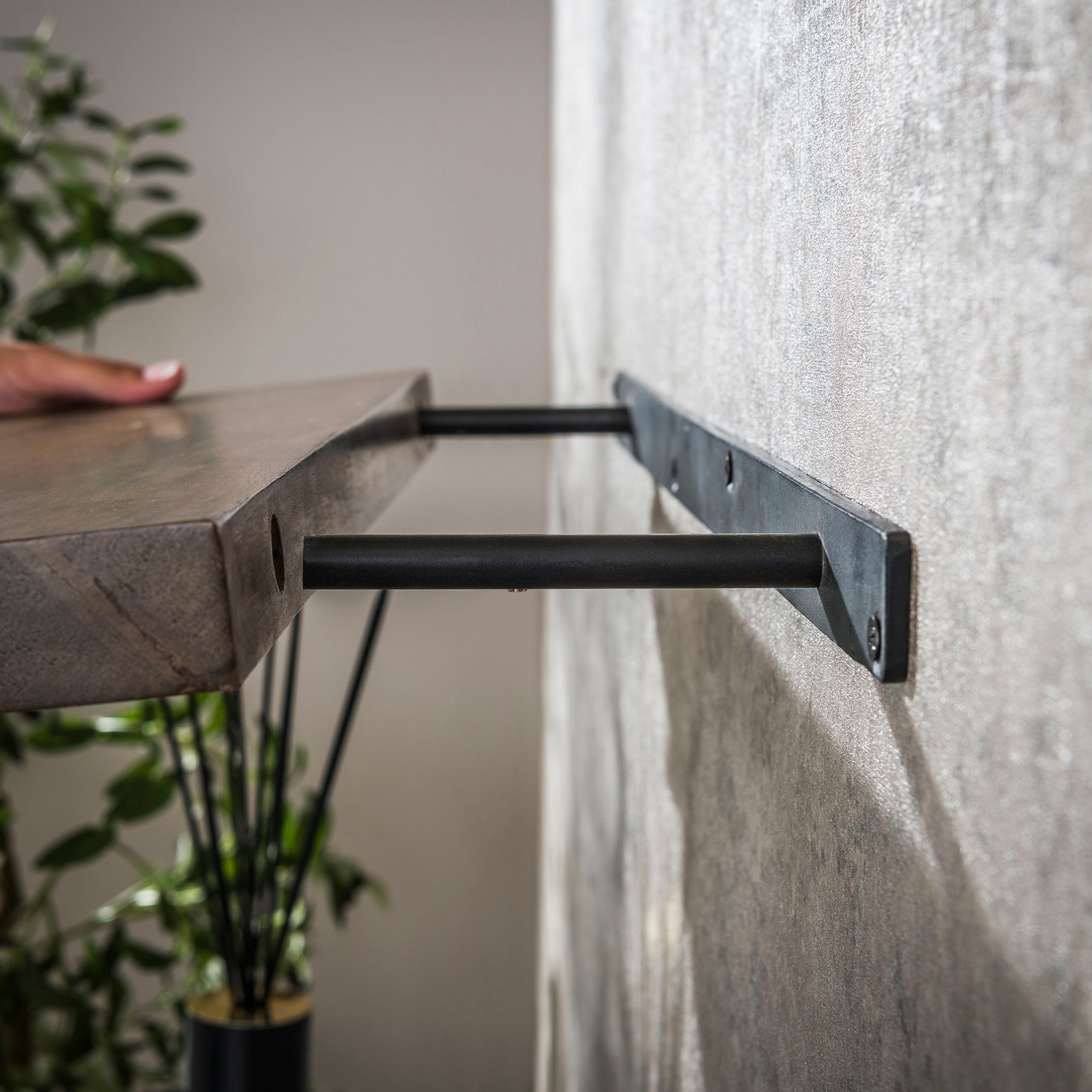 Wandplank Lume - Donkerbruin - Acaciahout - 90 cm