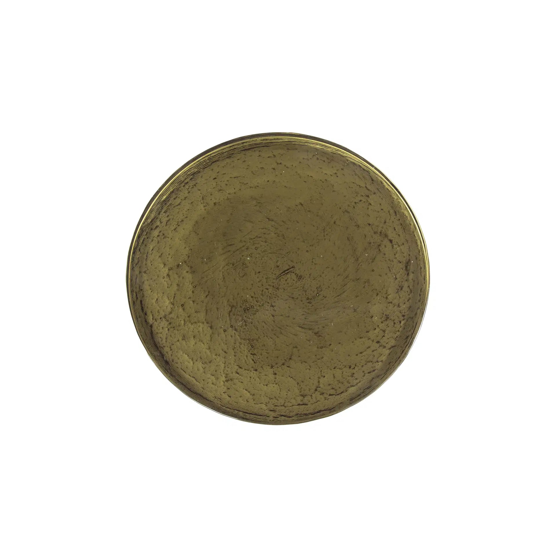 Bijzettafel Veyro - Rond - Goud - Glas - 45 cm