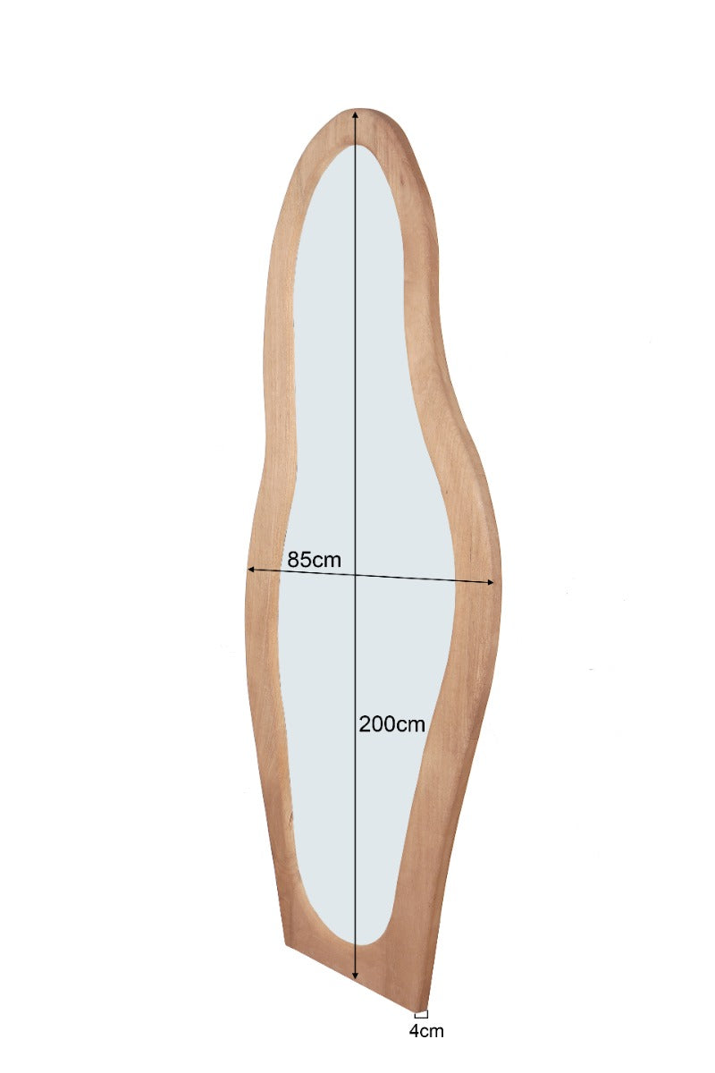 Organische Spiegel Josje - Bruin - 200 cm