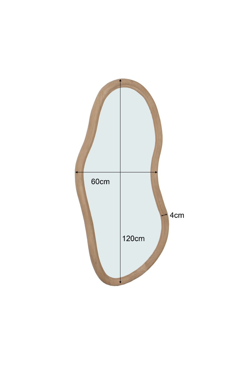 Organische Spiegel Lova - Bruin - 120 cm