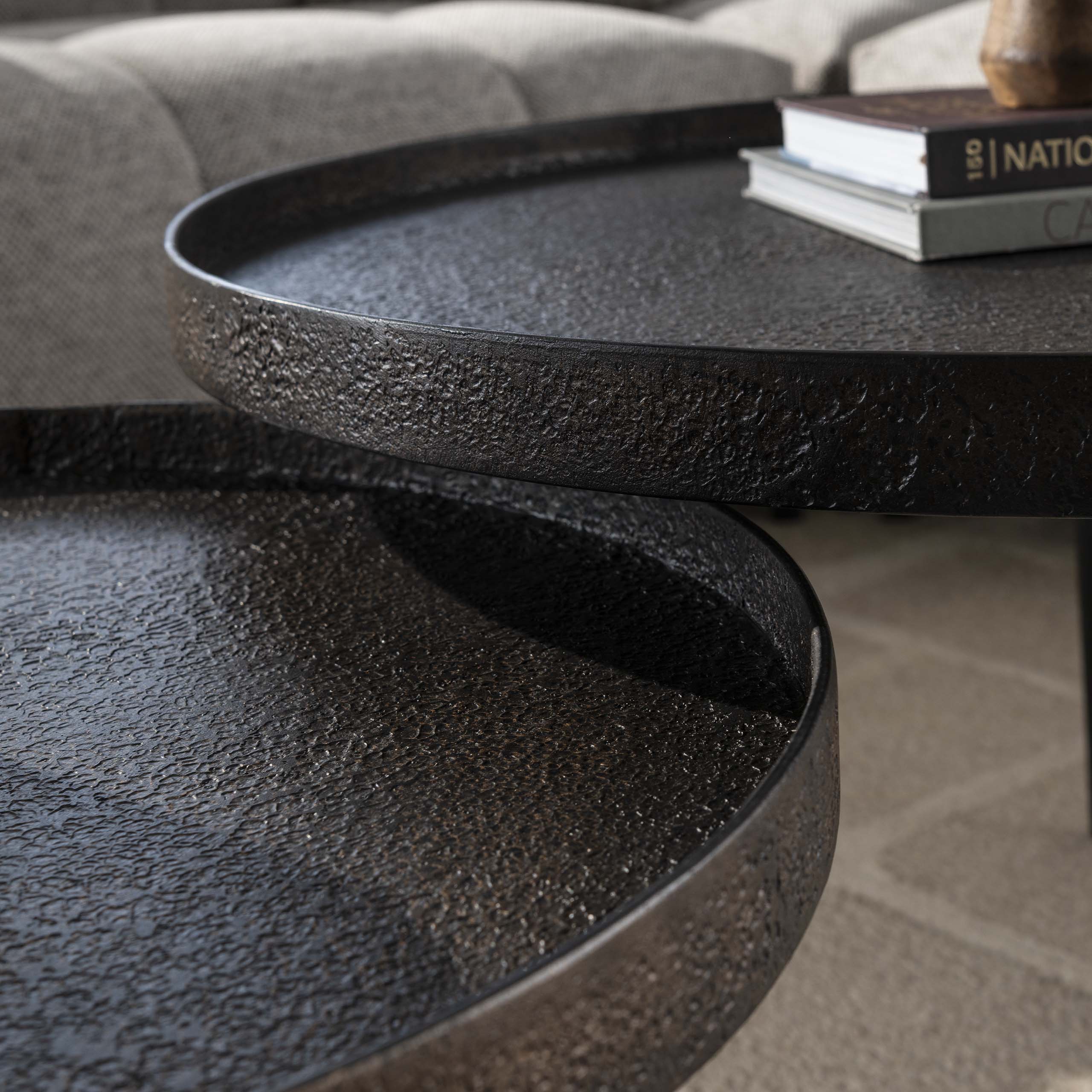 Salontafel Oracle - Rond - MDF - Set van 2