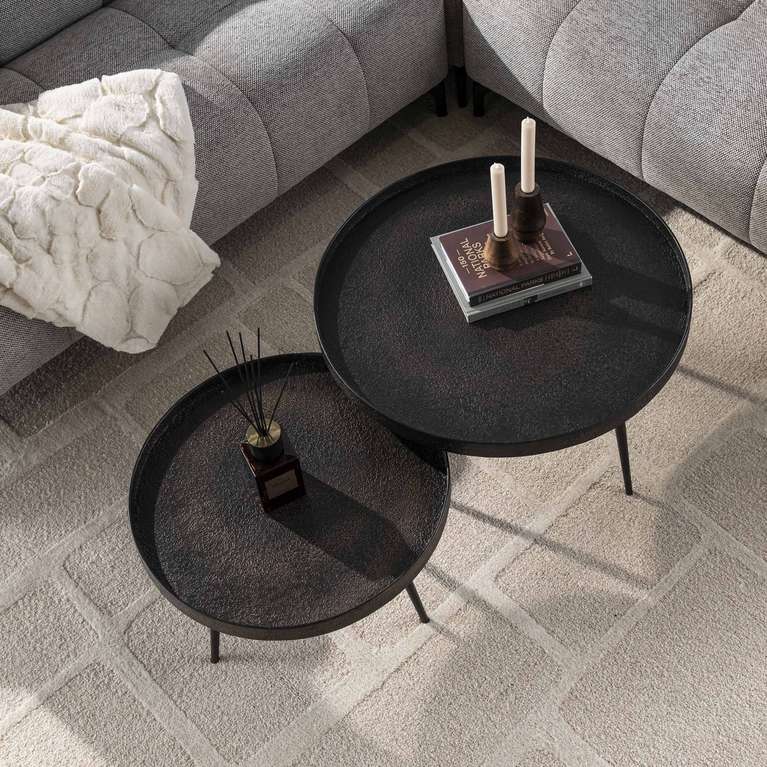 Salontafel Oracle - Rond - MDF - Set van 2