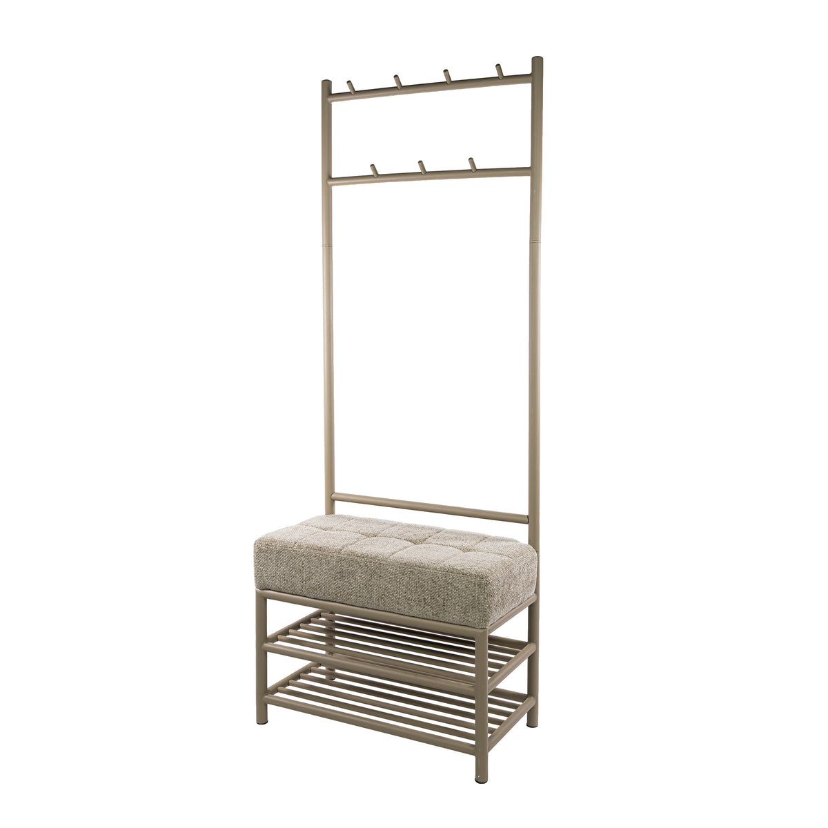 Garderobebank Lumi - Beige - Gepoedercoat Staal - 70 cm