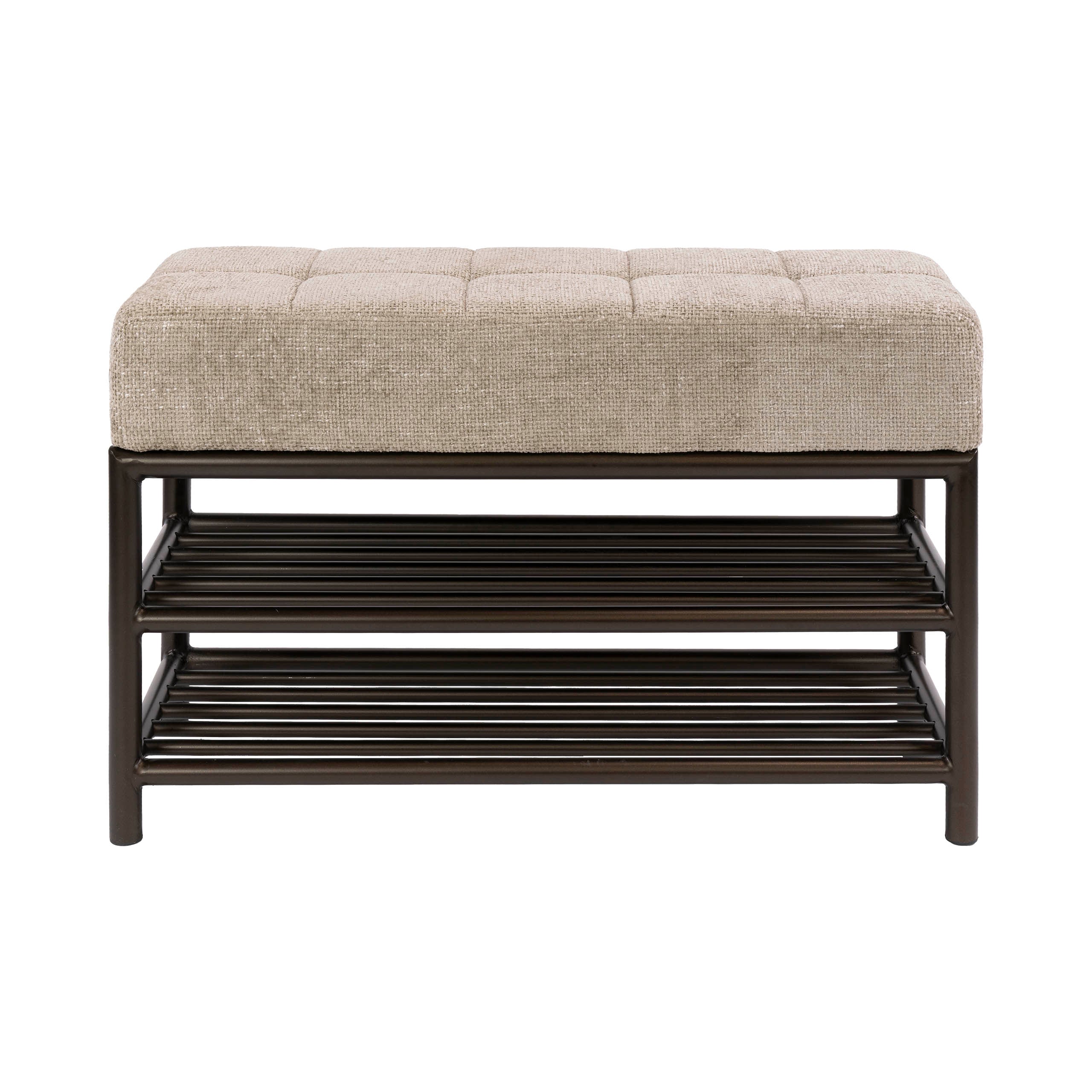 Schoenenbank Lumi - Brons - Gepoedercoat Staal - 85 cm