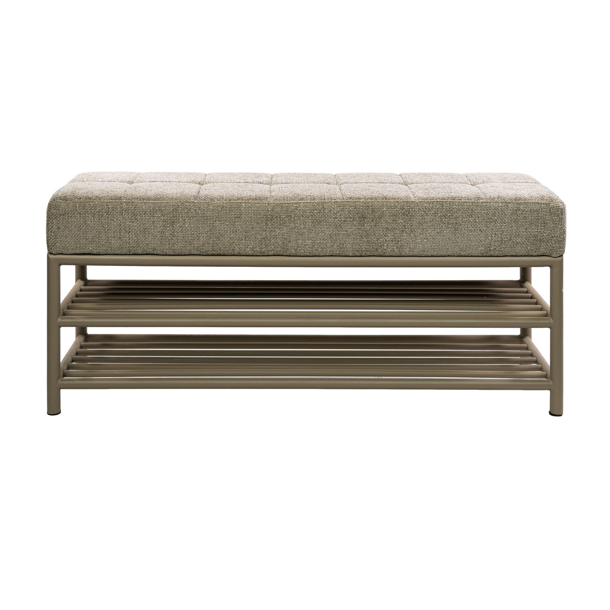 Schoenenbank Lumi - Beige - Gepoedercoat Staal - 125 cm