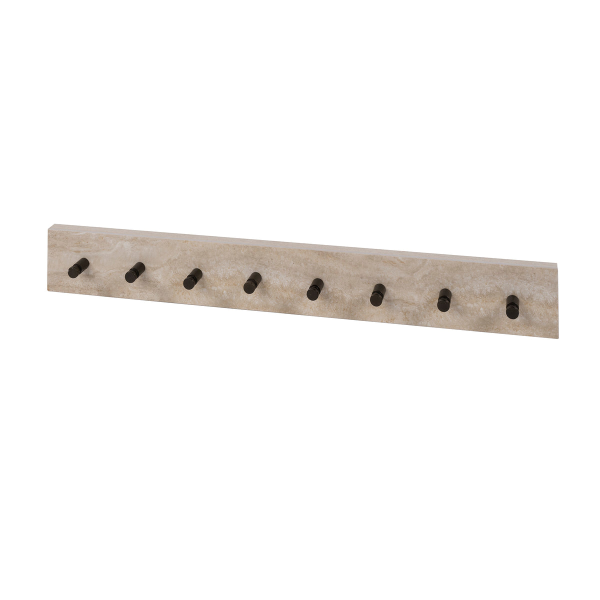Kapstok Sava van Meubelista in beige: vrijstaand productbeeld op witte achtergrond.