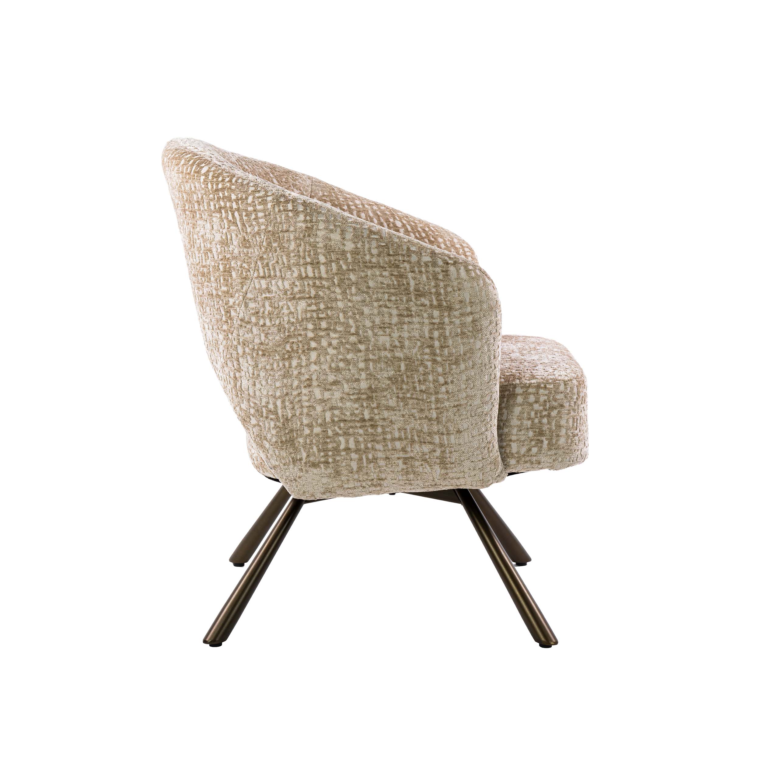 Draaifauteuil Lolu - Beige - Monti Stof - Pocketvering