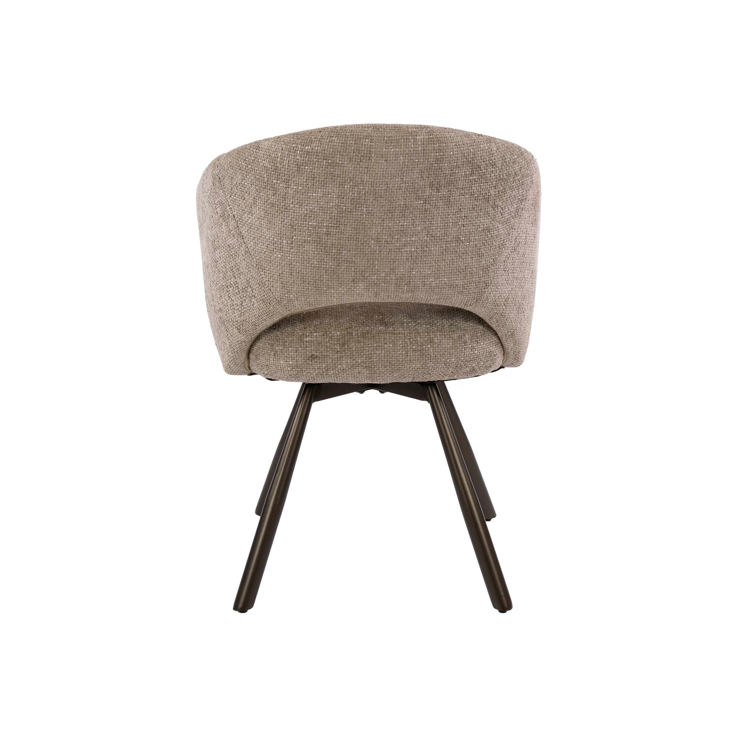 Eetkamerstoel Velin - Beige - Renegade Stof - Draaibaar