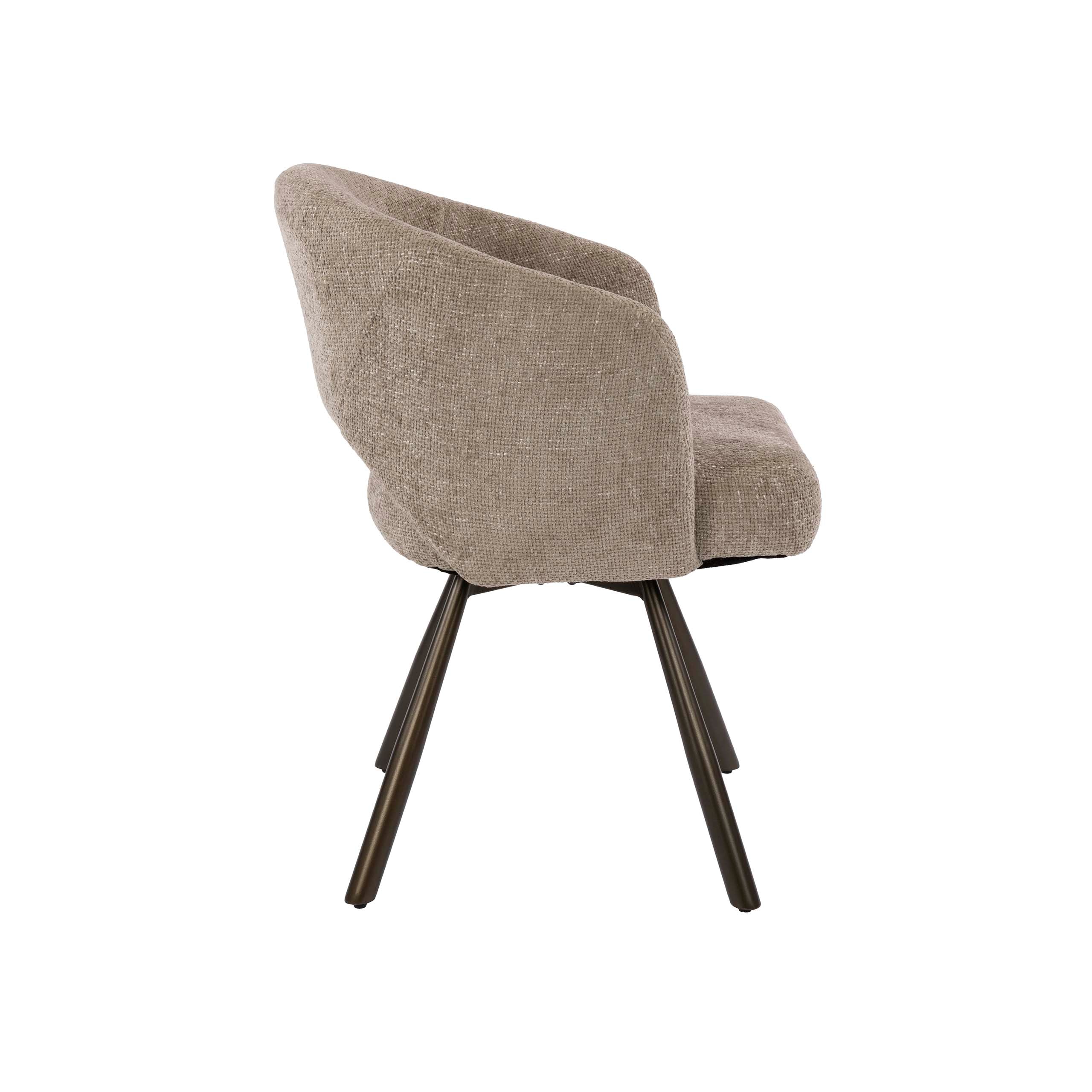 Eetkamerstoel Velin - Beige - Renegade Stof - Draaibaar