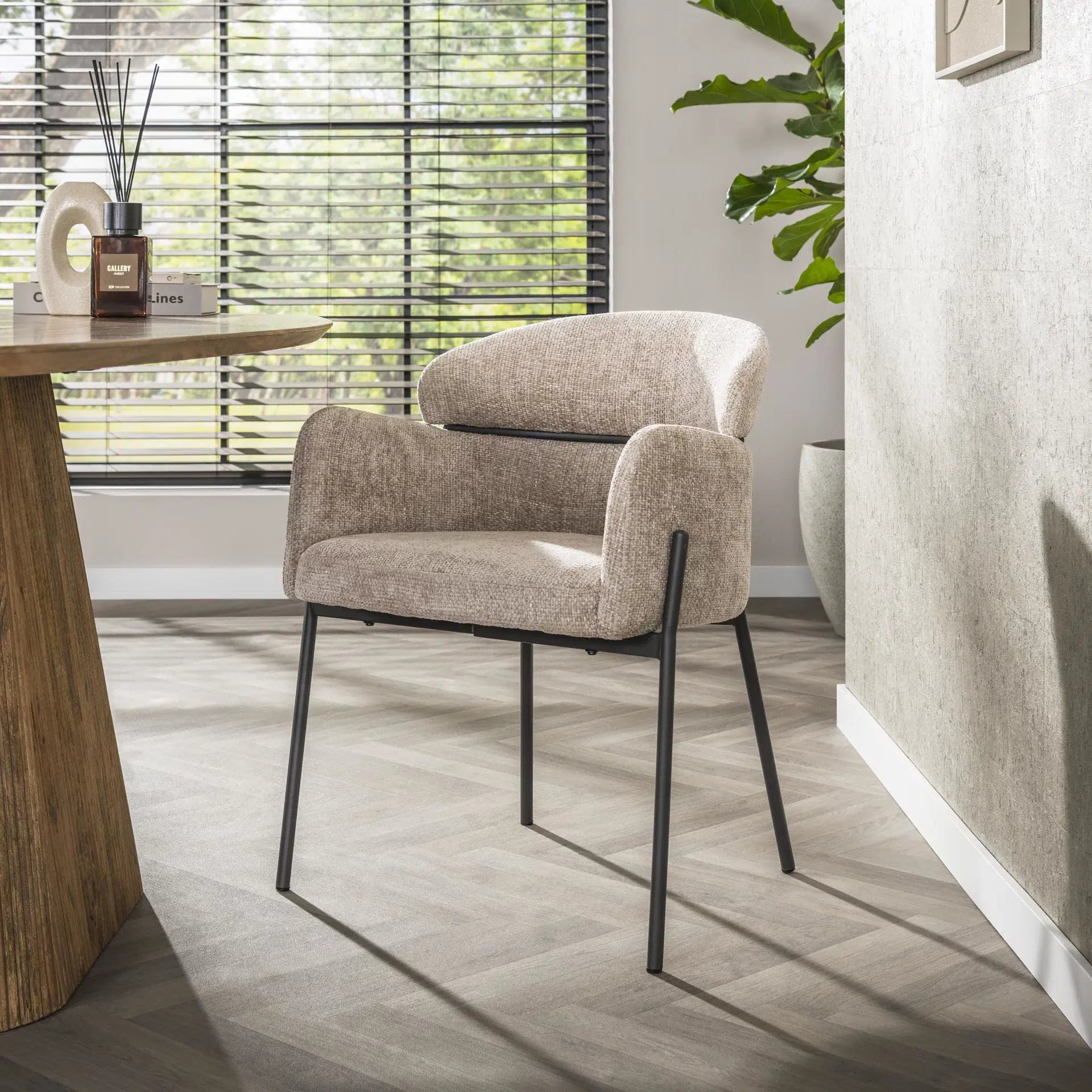 Eetkamerstoel Luke - Beige - Renegade Stof