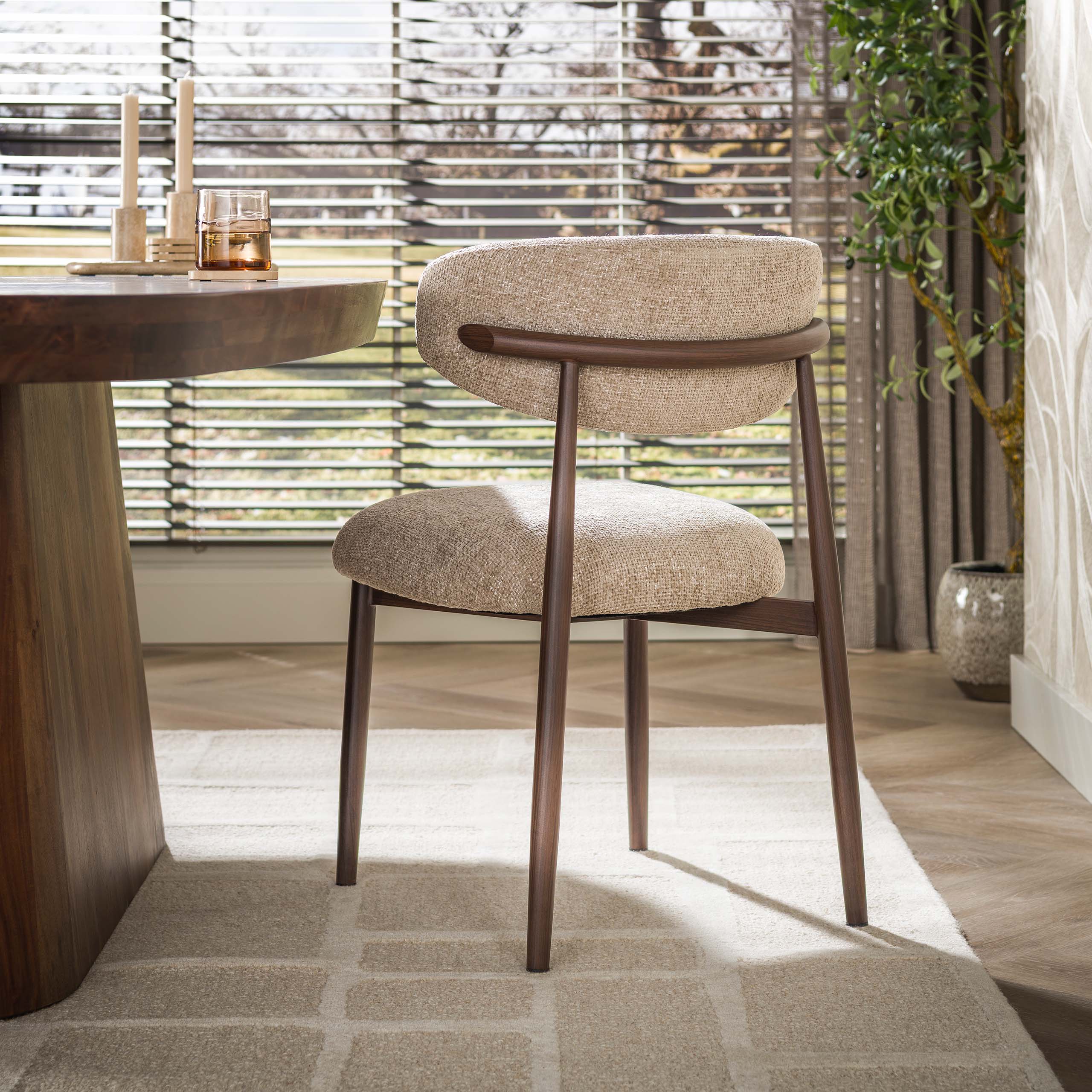 Eetkamerstoel Yuki - Beige - Cargo Stof