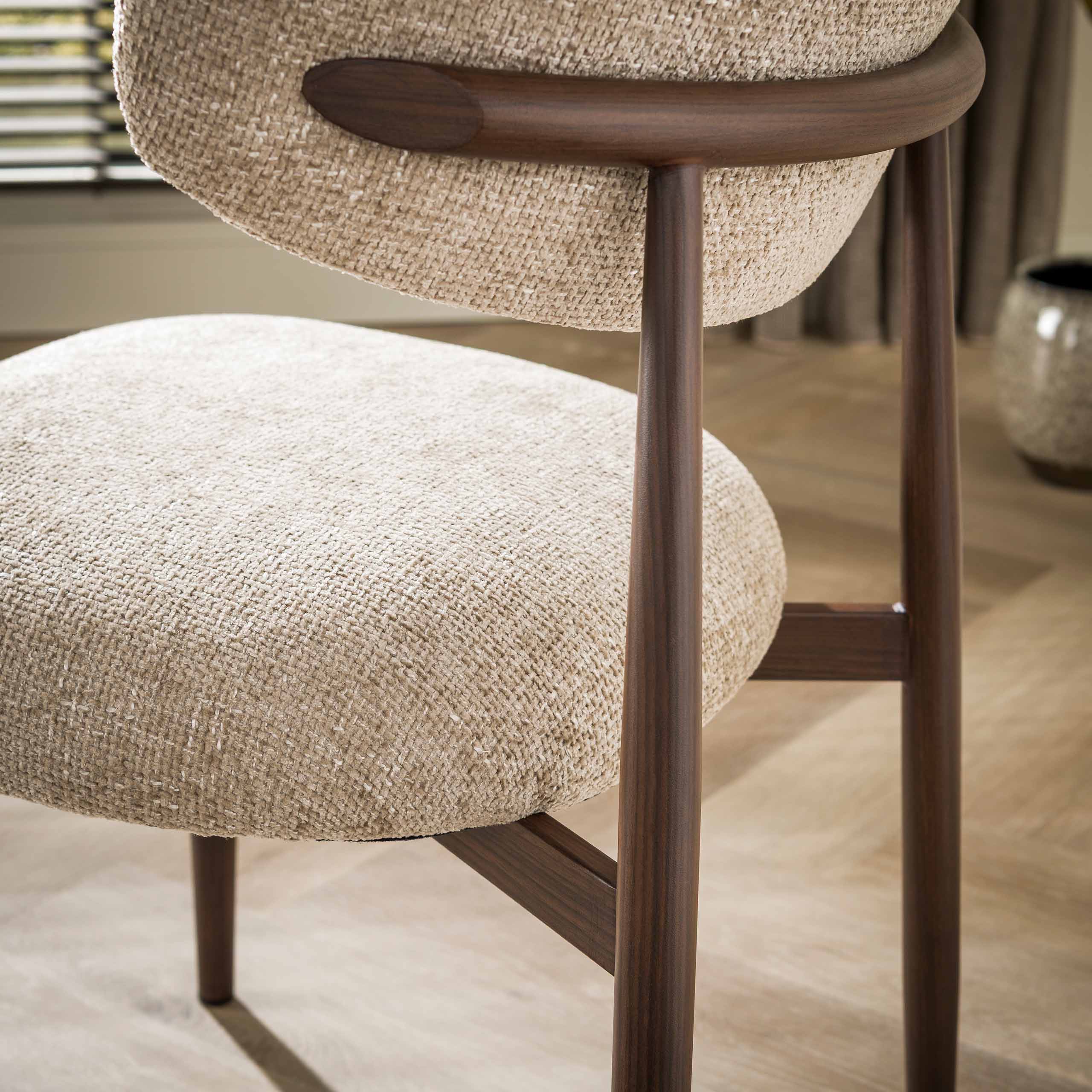 Eetkamerstoel Yuki - Beige - Cargo Stof