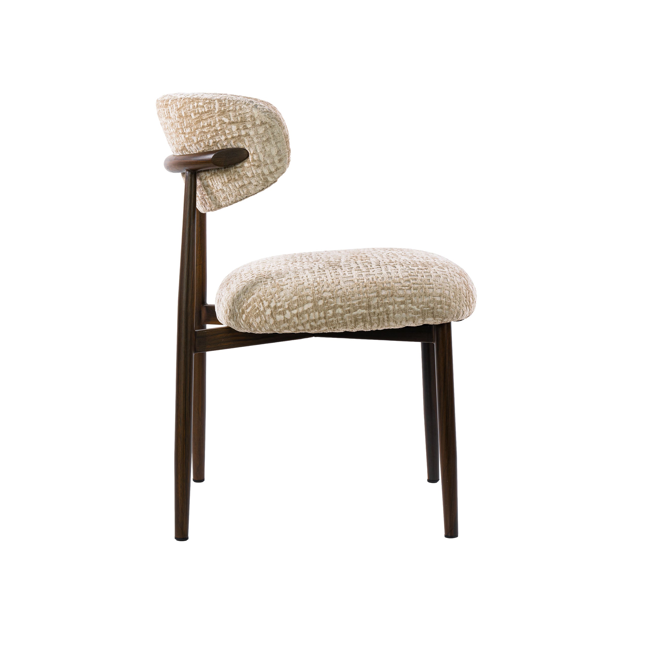 Eetkamerstoel Yuki - Beige - Monti Stof