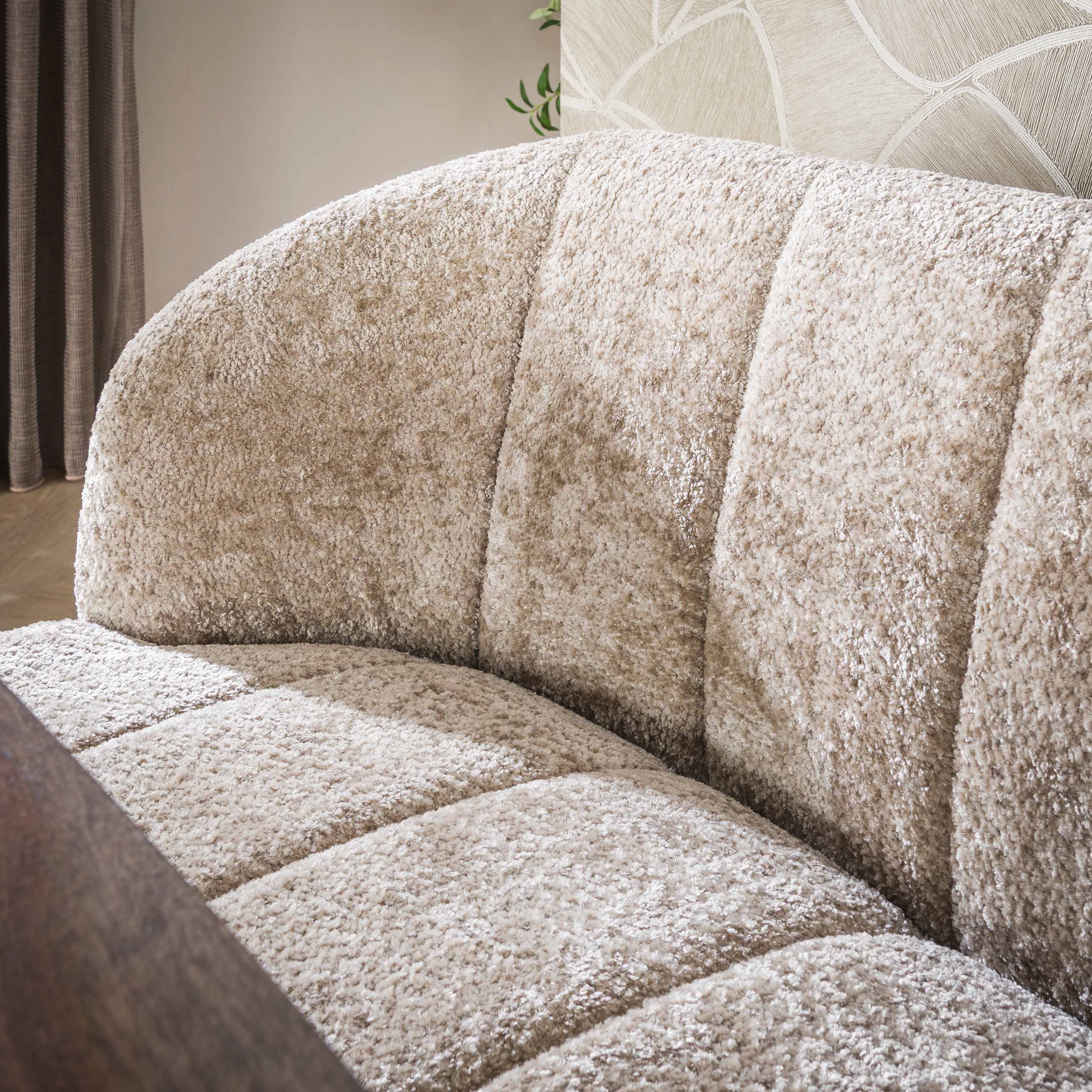 Eetkamerbank Isolde - Beige - Savelle Stof - 190 cm