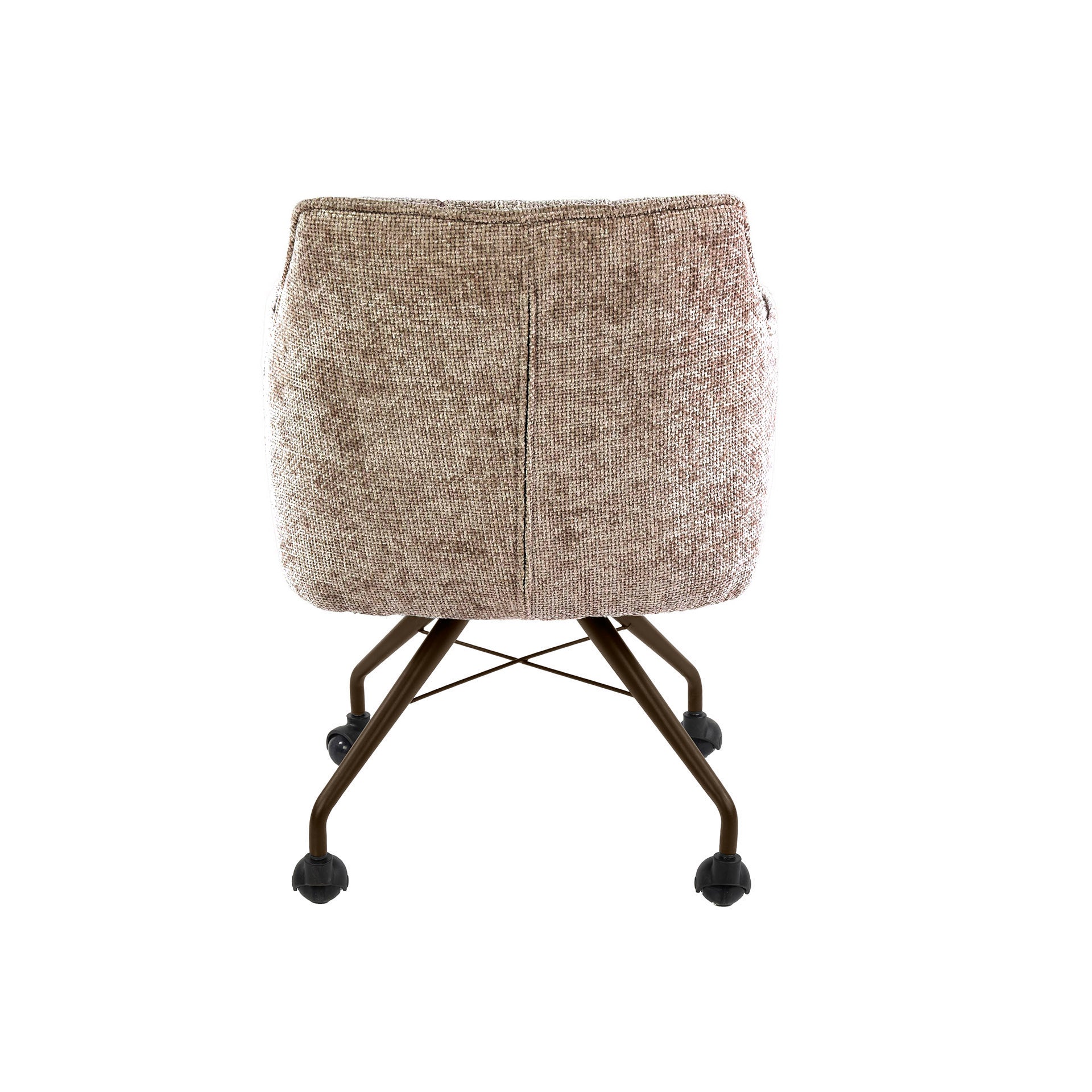 Eetkamerstoel Vantage - Beige - Renegade Stof - Met Wieltjes