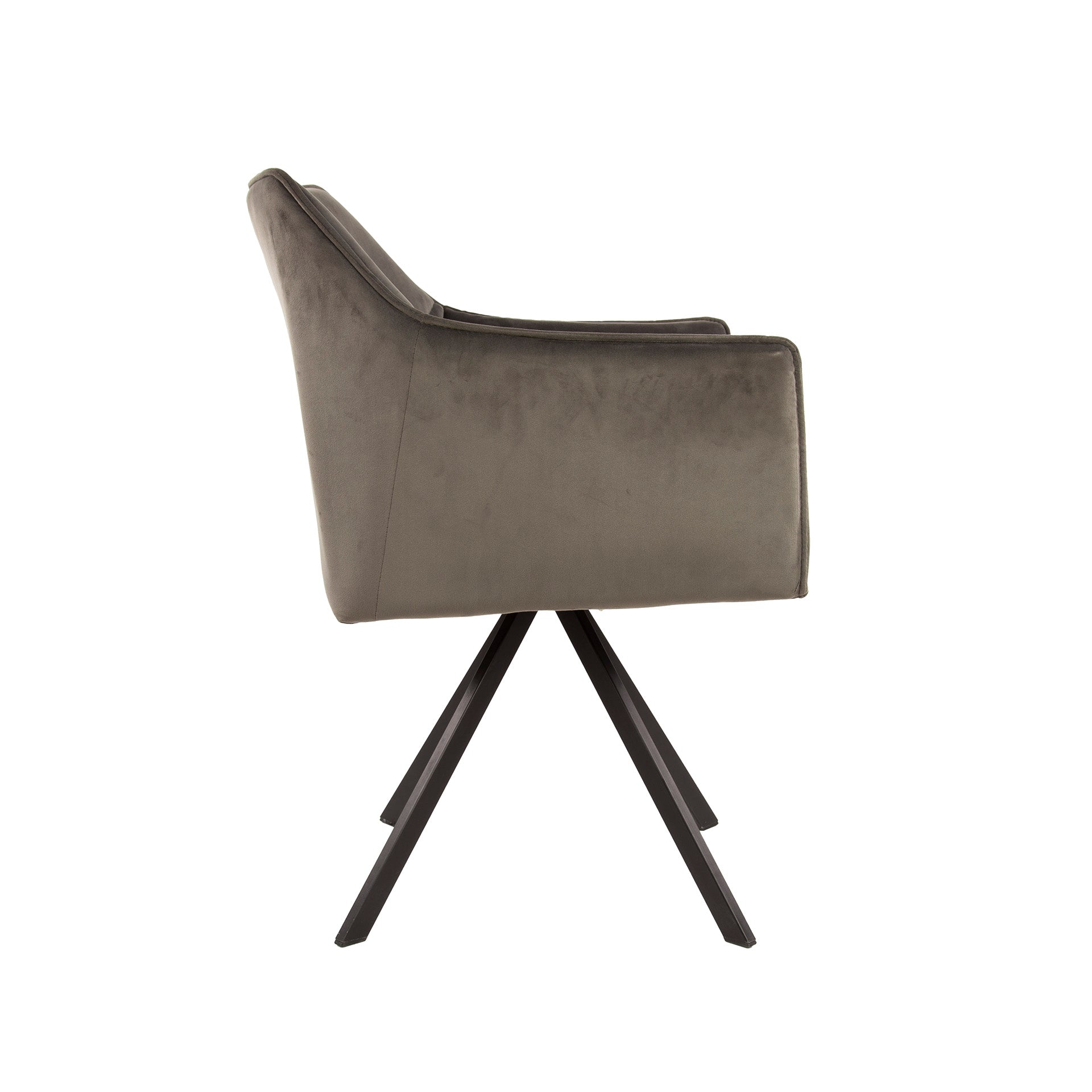 Eetkamerstoel Vantage - Antraciet - Velvet - Draaibaar