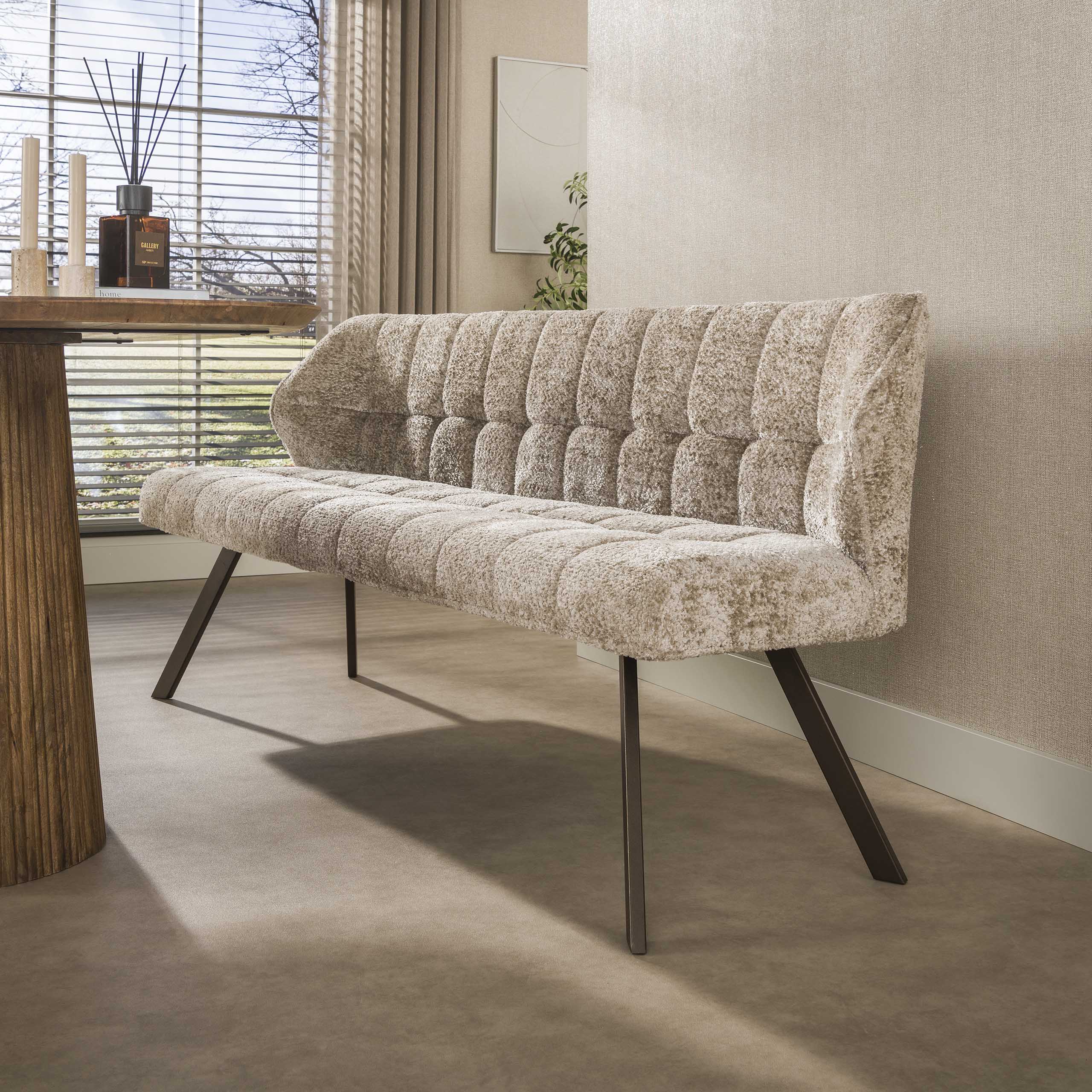 Eetkamerbank Vantage - Beige - Savelle Stof - 180 cm