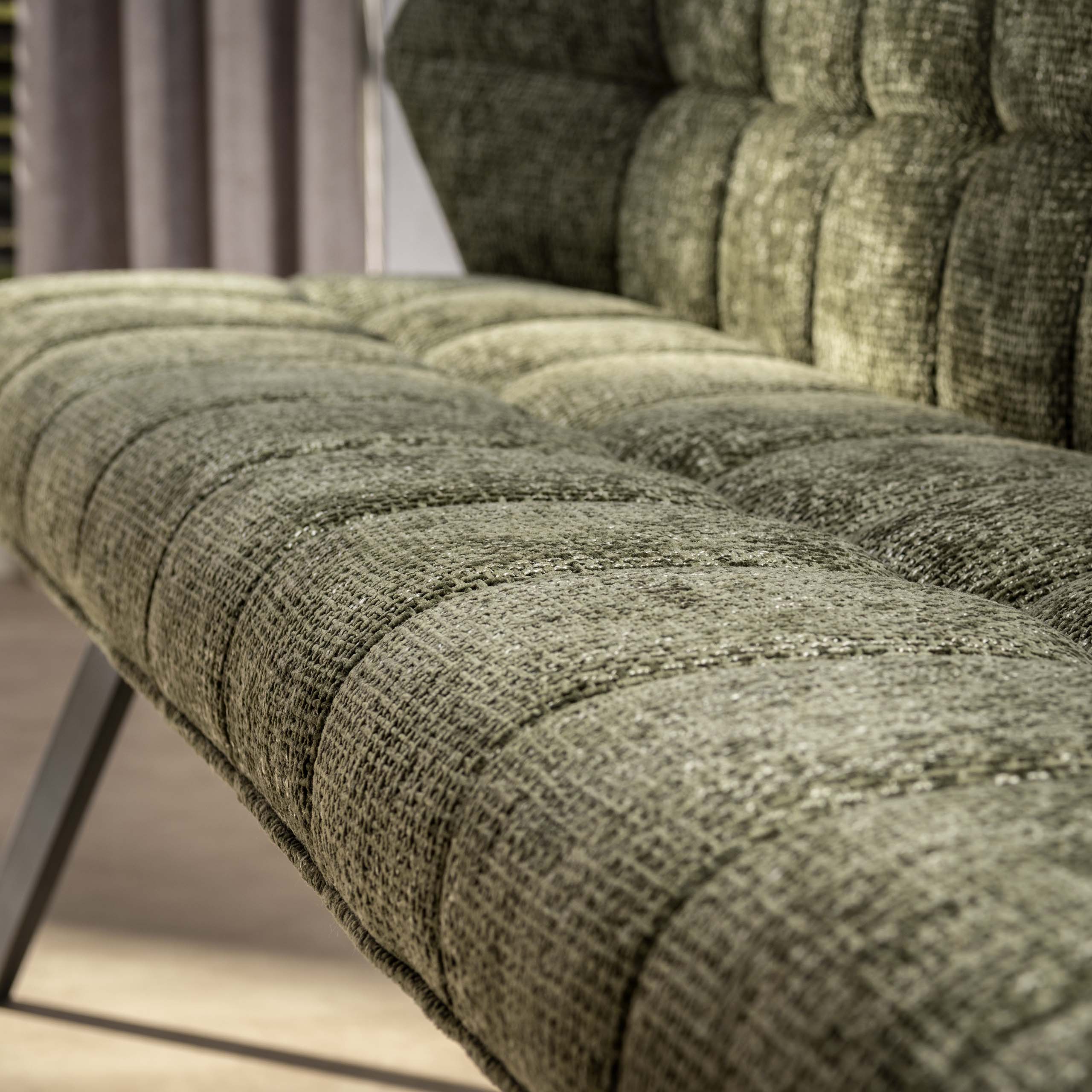 Eetkamerbank Vantage - Groen - Renegade Stof - 180 cm