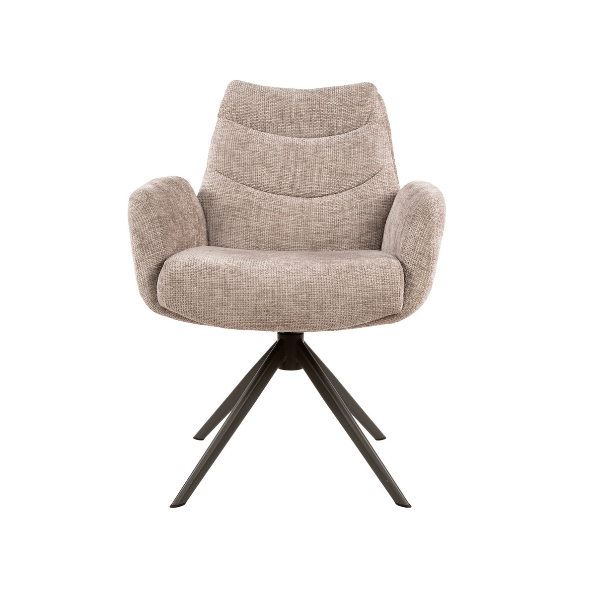 Eetkamerstoel Gusto - Beige - Renegade Stof - Draaibaar