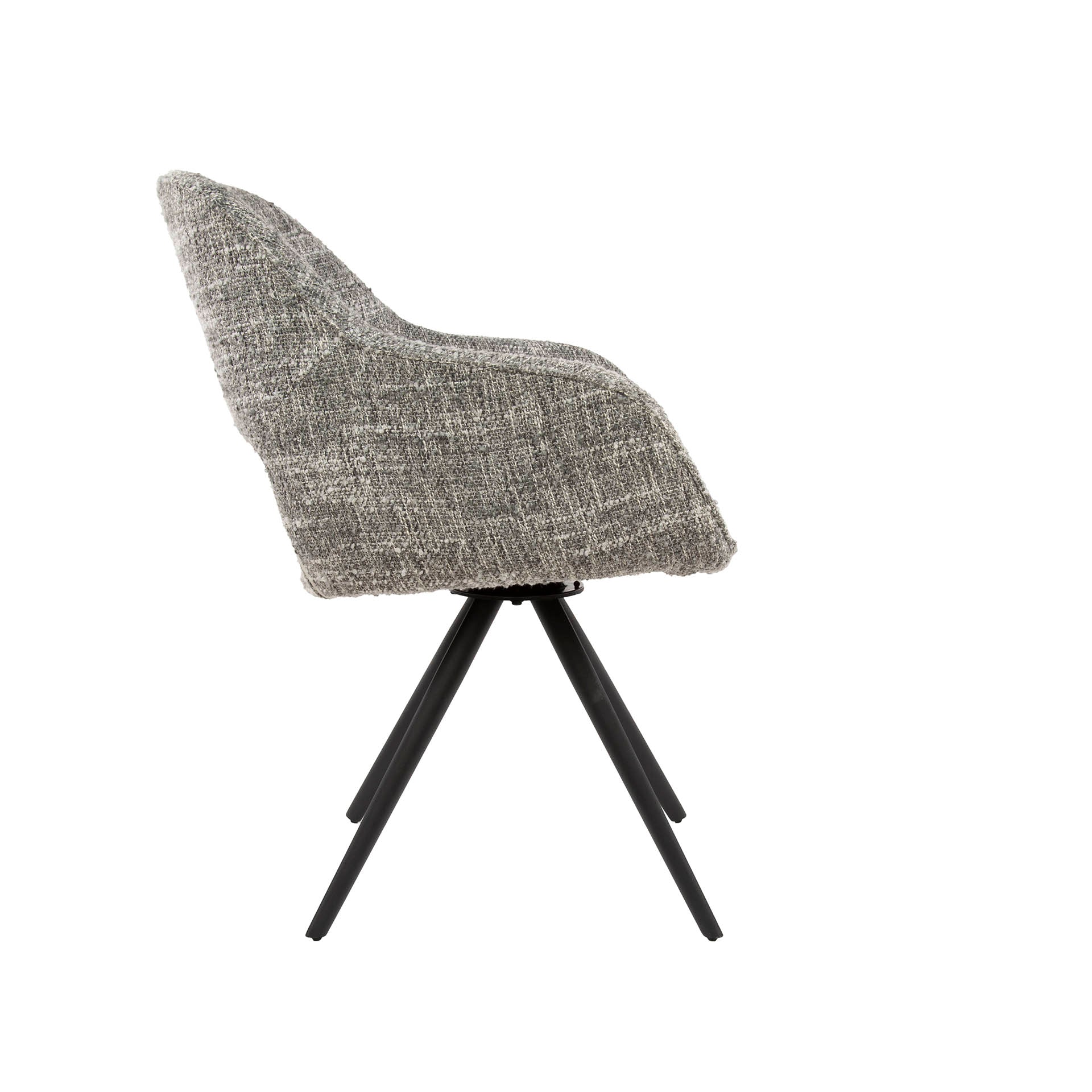 Eetkamerstoel Aurelia - Grijs - Renegade Stof - Draaibaar