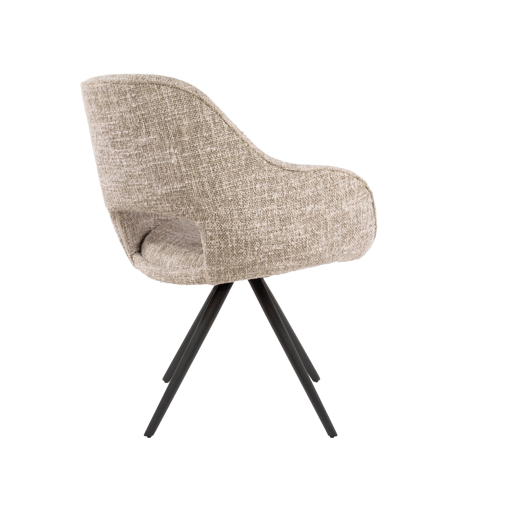 Eetkamerstoel Aurelia - Beige - Renegade Stof - Draaibaar