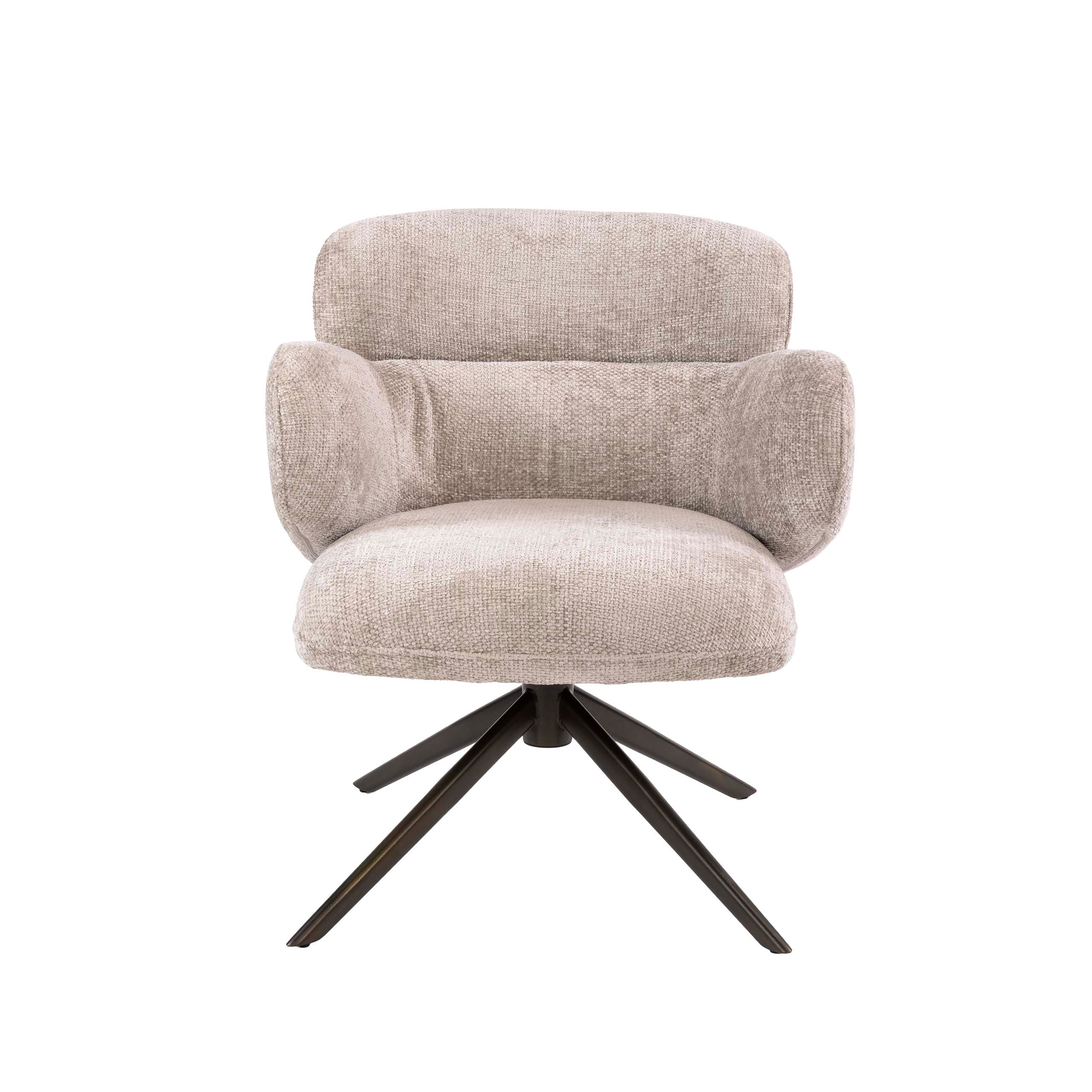 Draaifauteuil Misano - Beige - Renegade Stof - Pocketvering