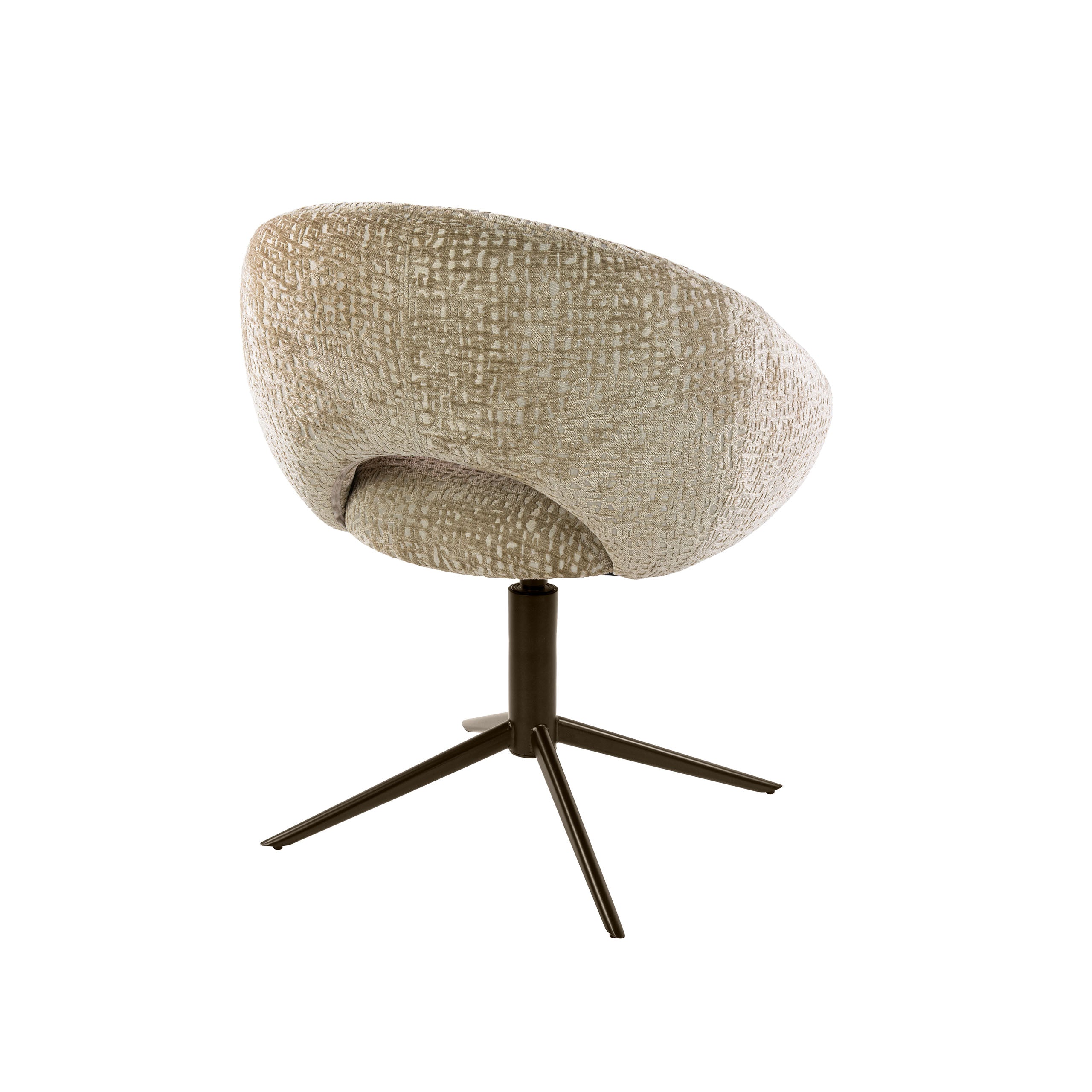 Eetkamerstoel Chup - Beige - Monti Stof - Draaibaar