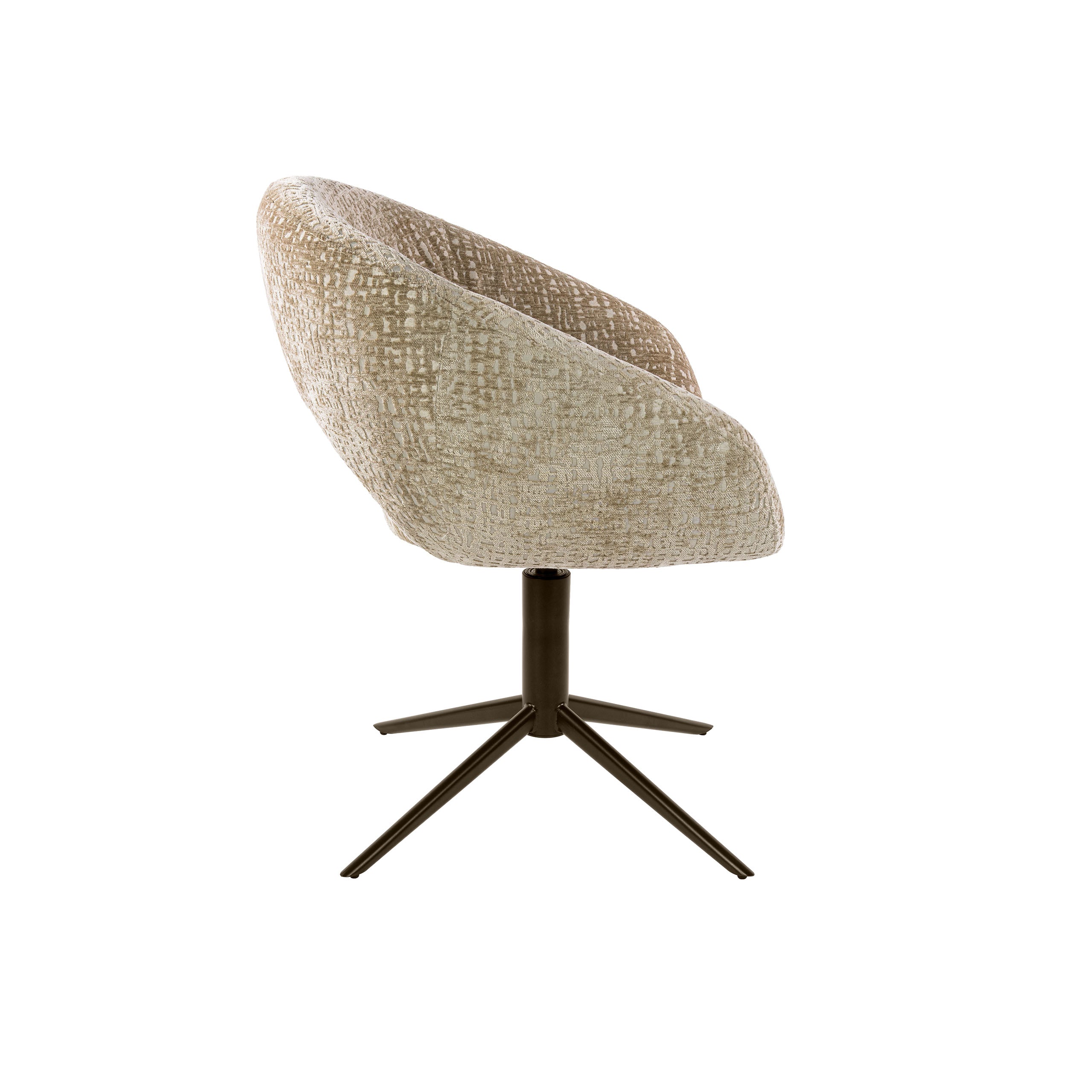Eetkamerstoel Chup - Beige - Monti Stof - Draaibaar