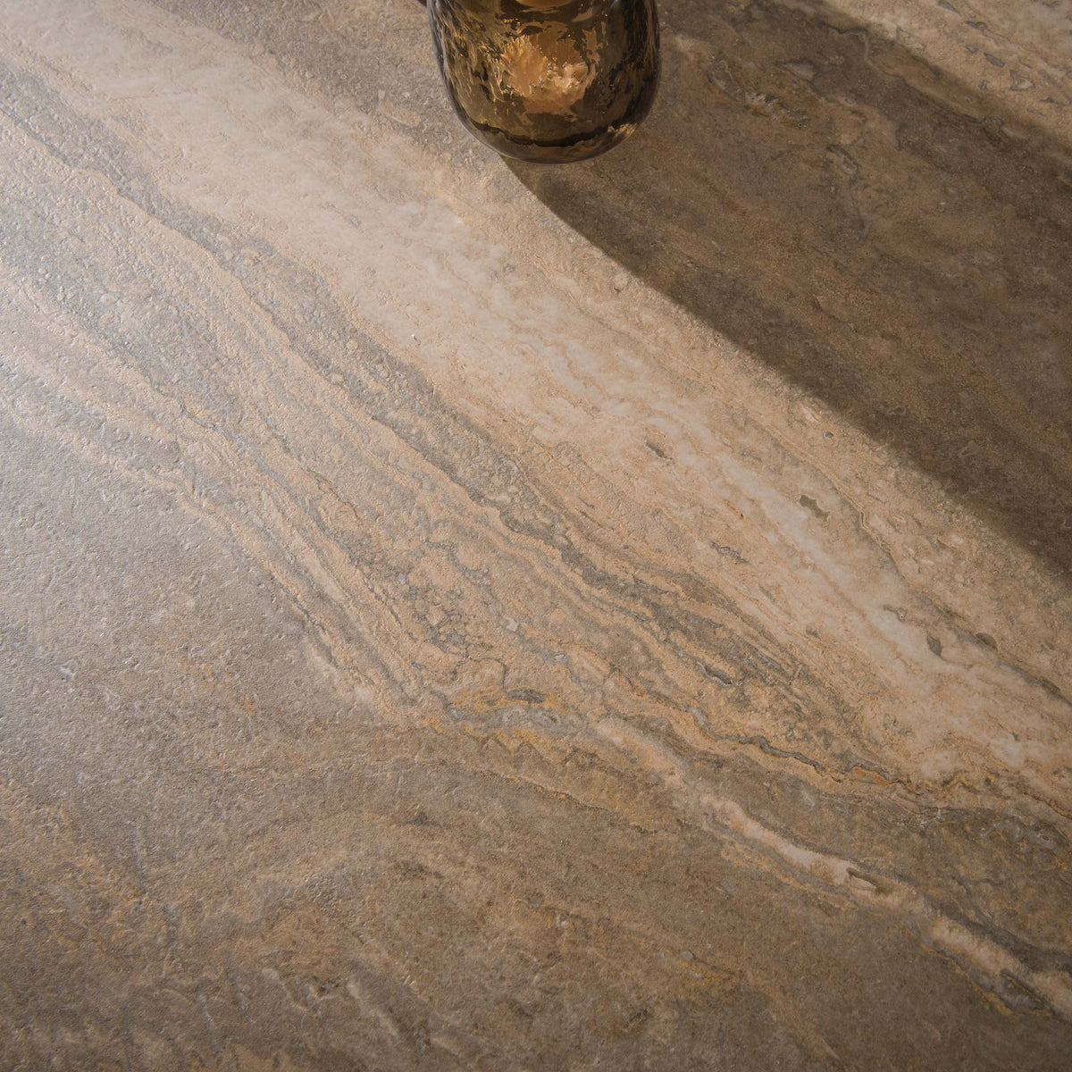 Eettafel Dunela Beige 3D Travertinlook 215 cm Deens Ovaal aanzicht 3 Meubelista