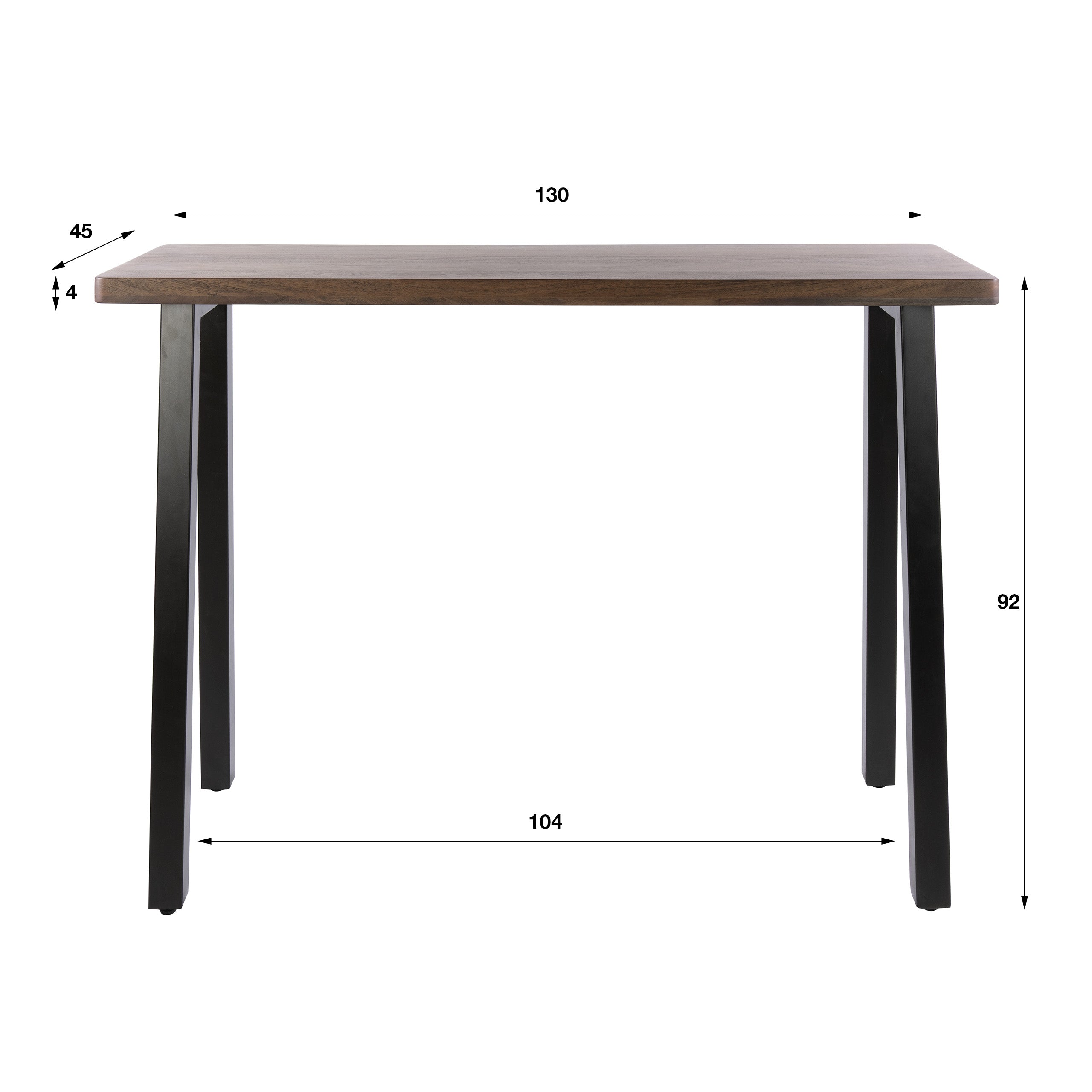 Bartafel Jaro - Rechthoekig - Acaciahout - 130 cm