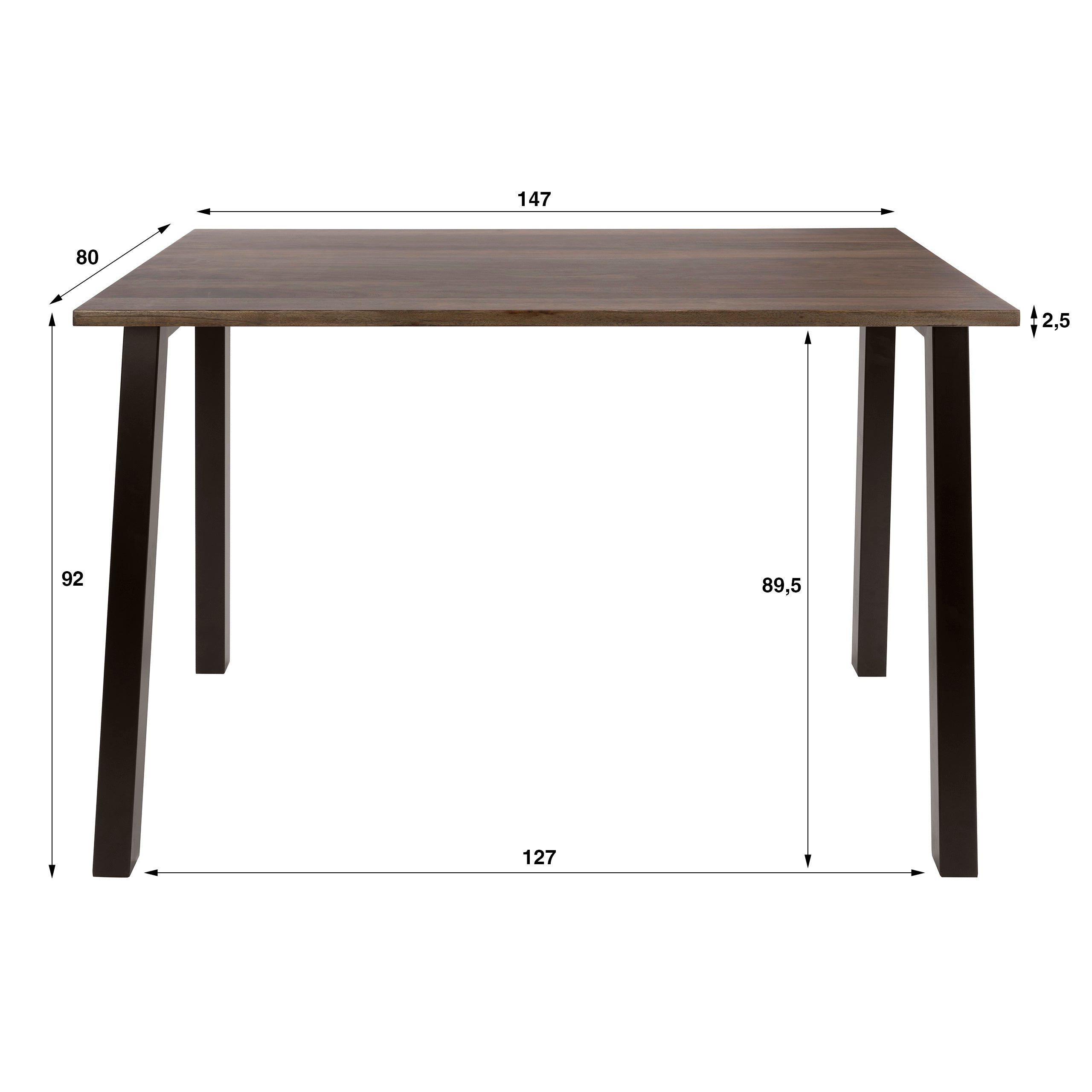 Bartafel Aya - Rechthoekig - Acaciahout - 147 cm