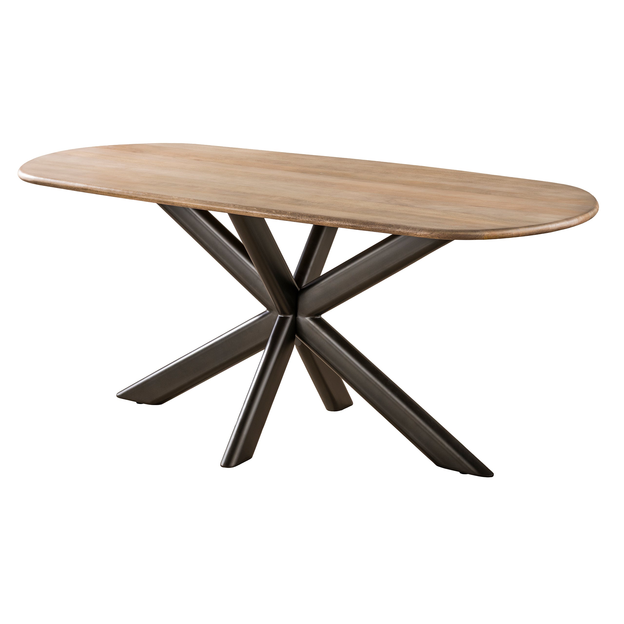 Eettafel Cavaro - Bruin - Mangohout - 180 cm - Deens Ovaal