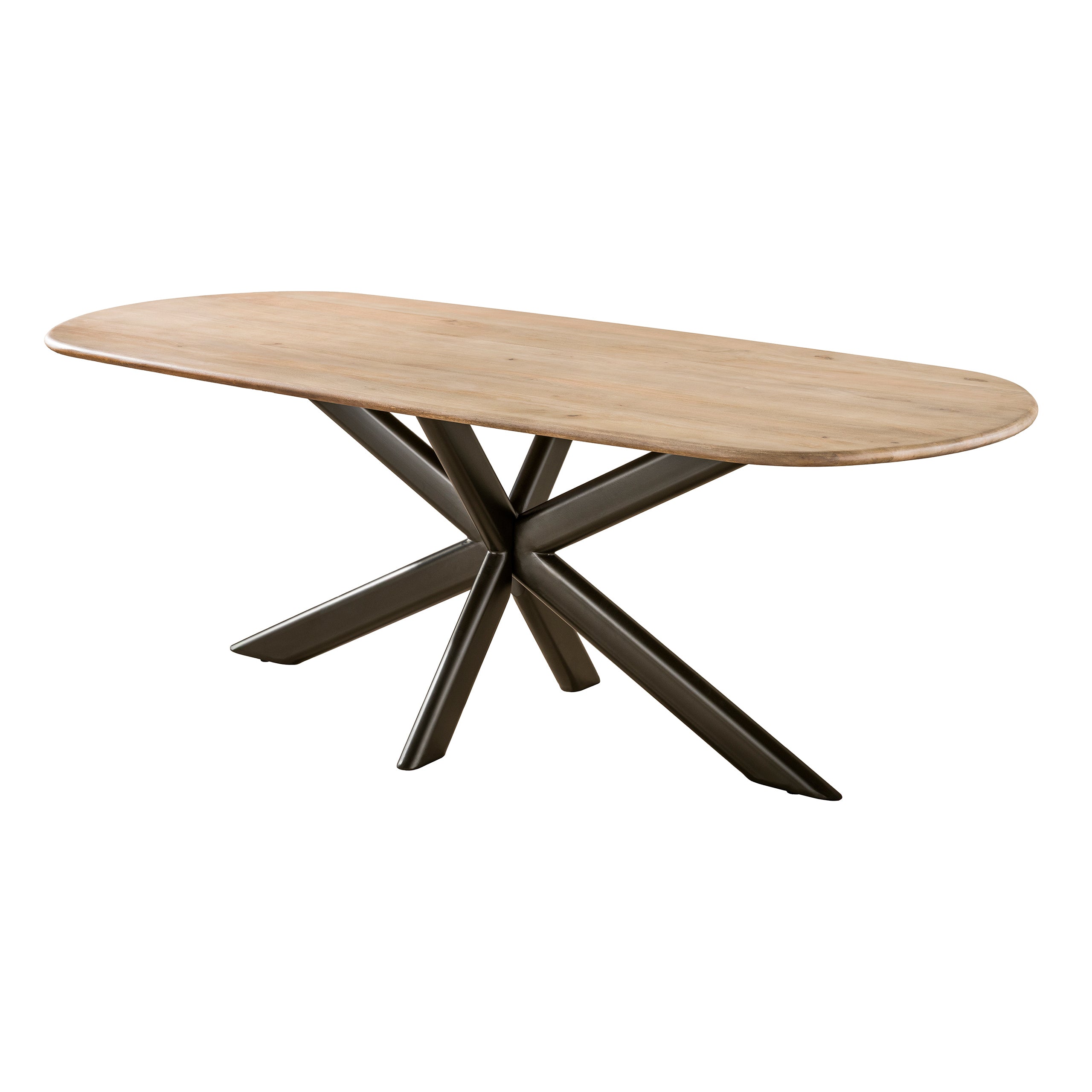 Eettafel Cavaro - Bruin - Mangohout - 215 cm - Deens Ovaal