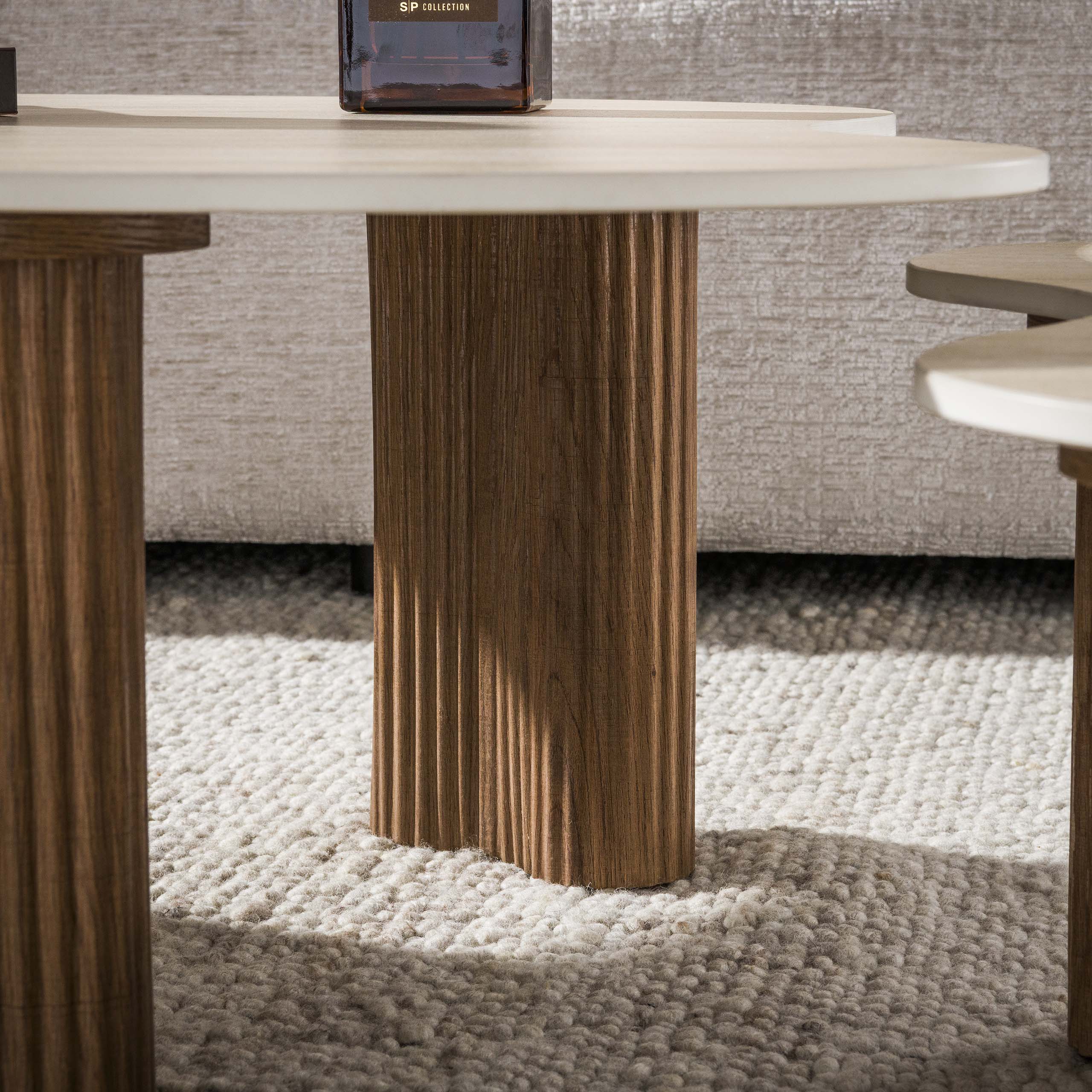 Salontafel Jisu - Japandi - Organisch - Keramisch Travertin - Set van 2