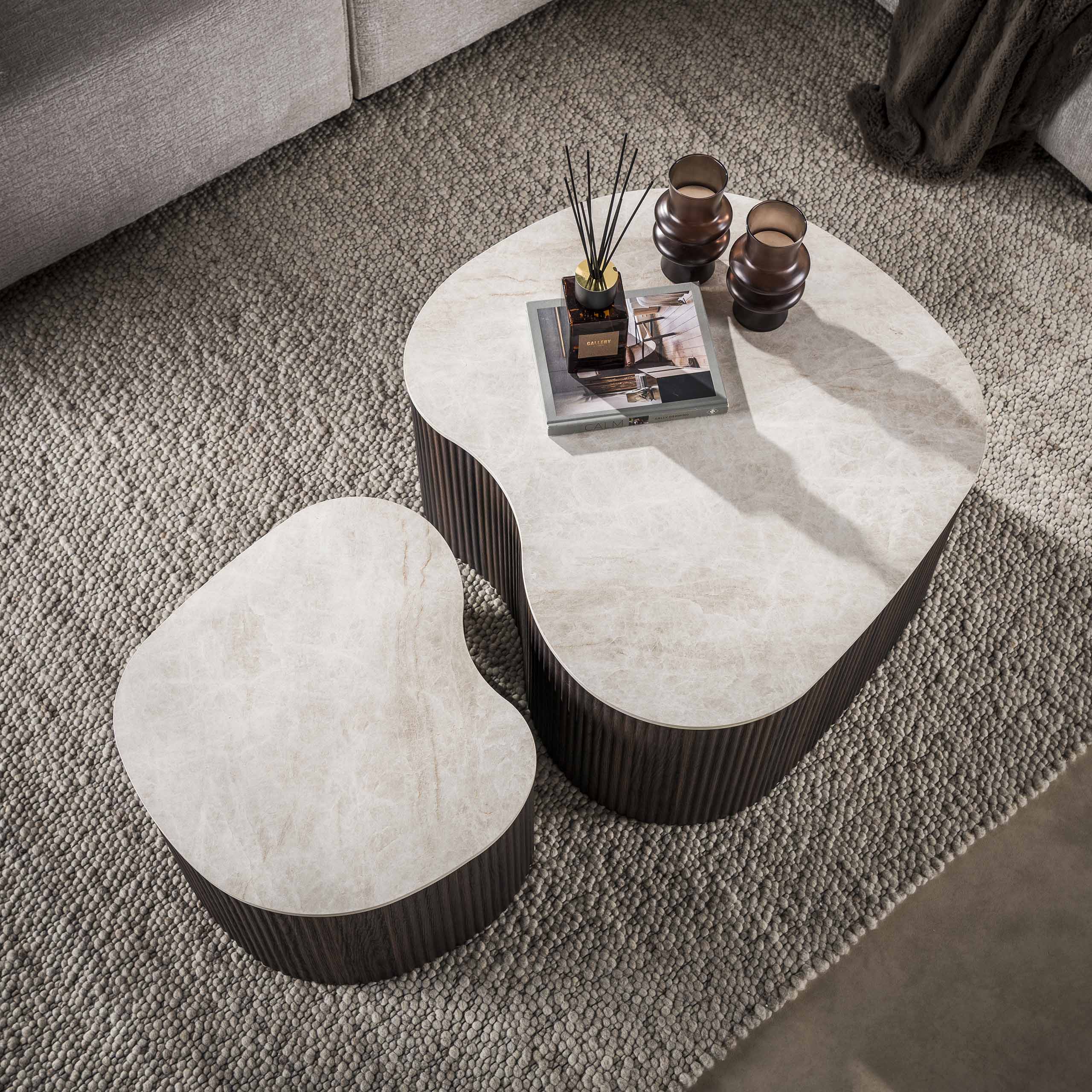 Salontafel Azula - Organisch - Taj Mahal - Set van 2