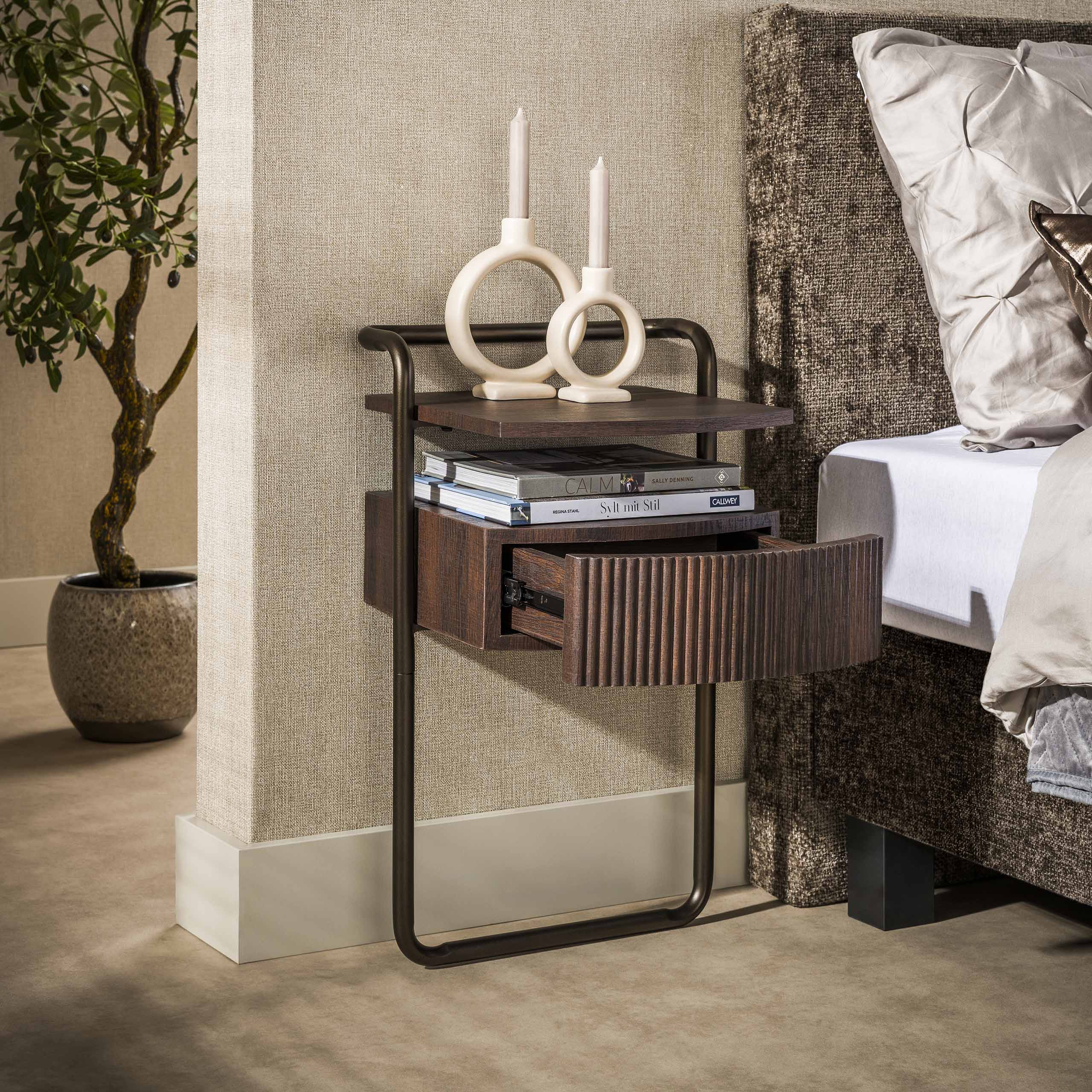 Nachtkastje Marvello - Brons - Staand