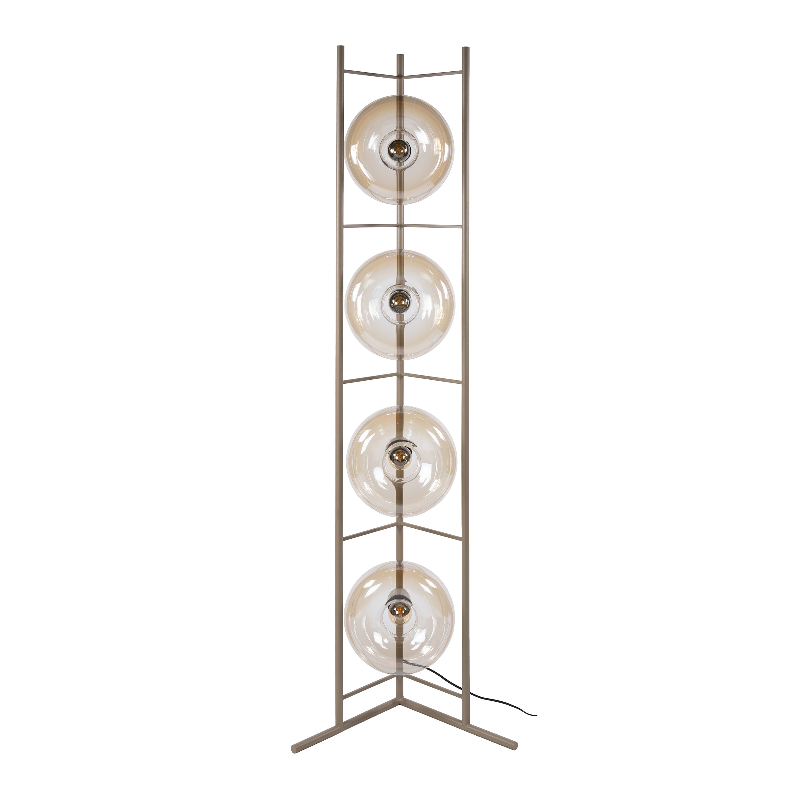 Vloerlamp Donut - Beige - Amberglas - 168 cm