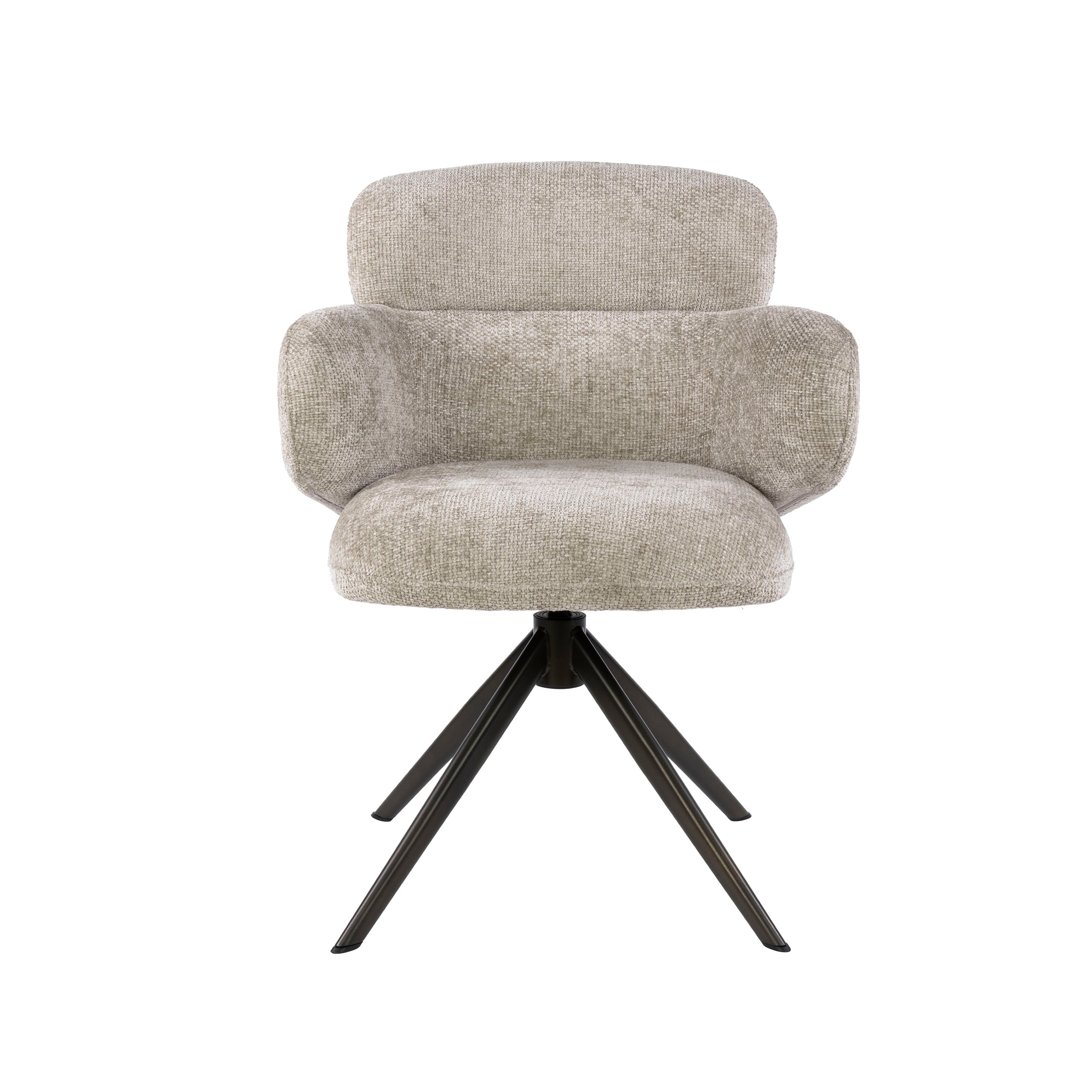 Eetkamerstoel Misano - Beige - Renegade Stof - Draaibaar