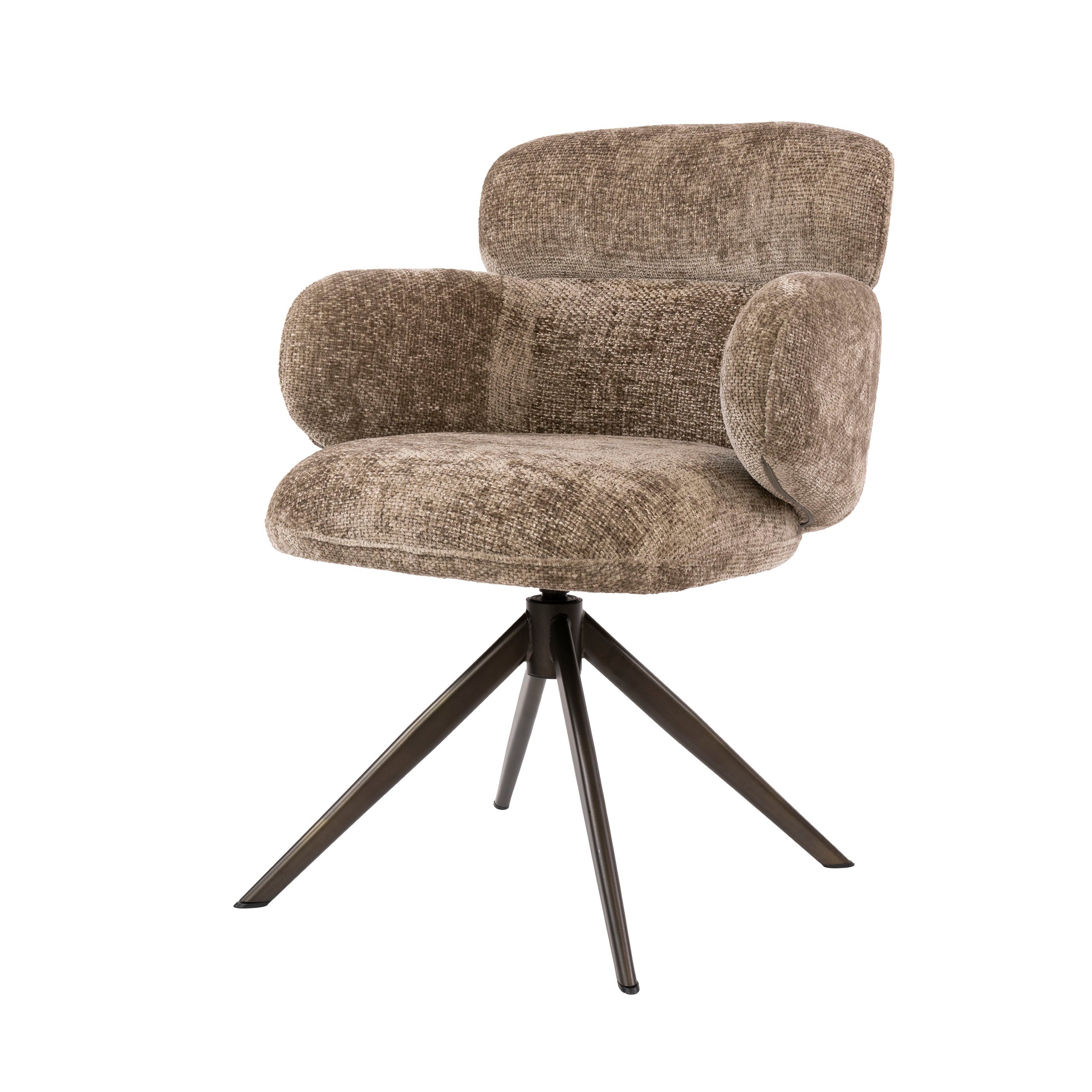 Eetkamerstoel Misano - Champagne - Renegade Stof - Draaibaar