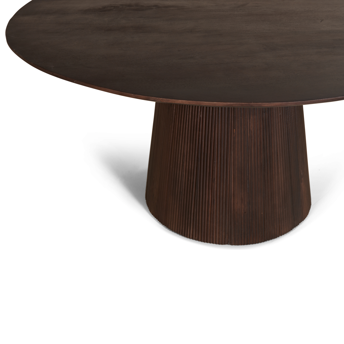 Eettafel Harmony - Donkerbruin - Mangohout - Ø 150 cm - Rond