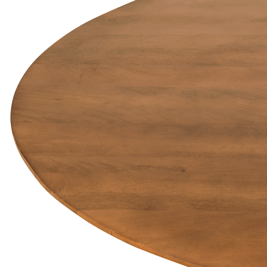 Eettafel Harmony - Lichtbruin - Mangohout - Ø 120 cm - Rond