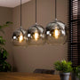 Hanglamp Hudson - 3-lichts - Smoke - Glas