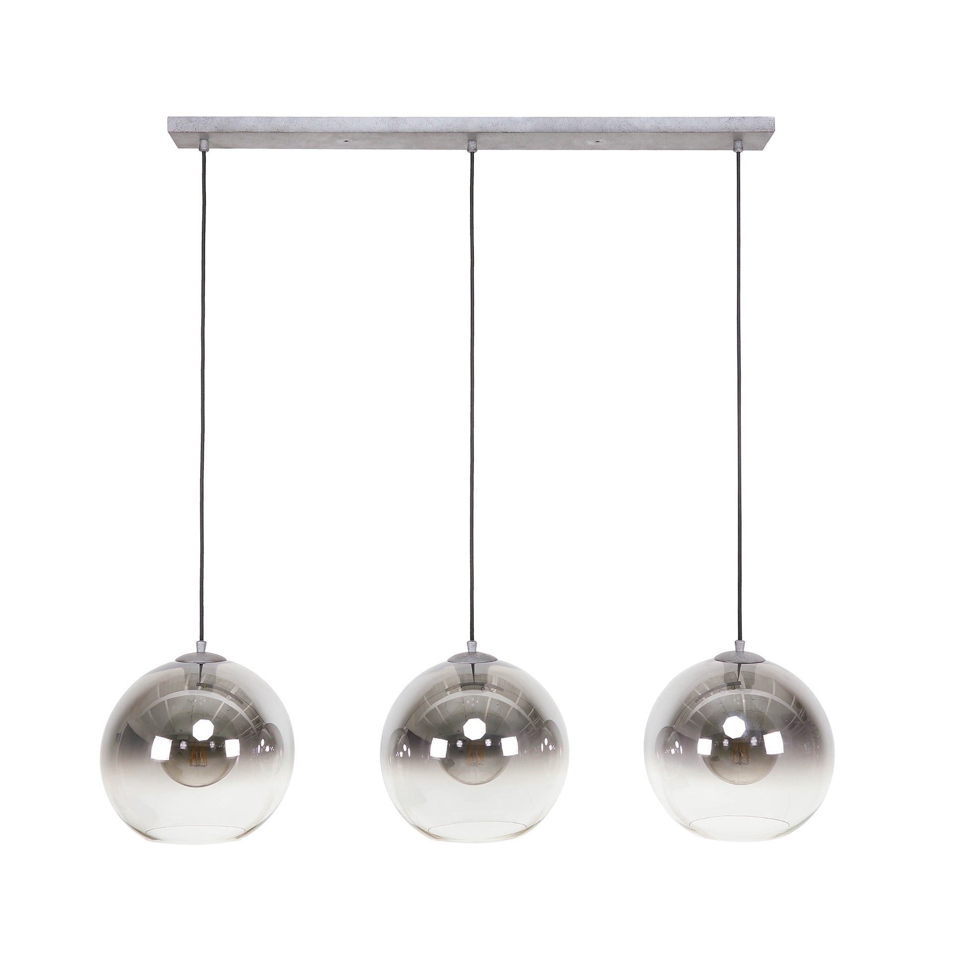 Hanglamp Hudson - 3-lichts - Smoke - Glas