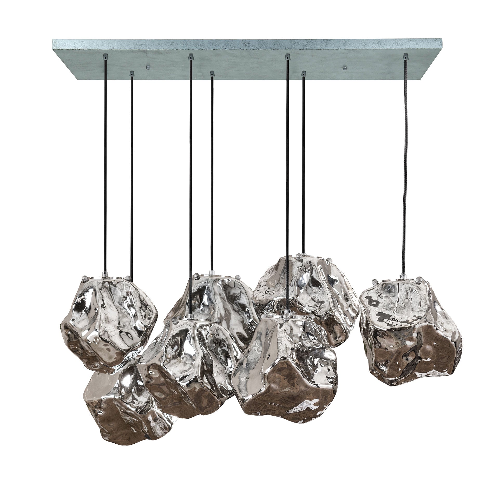 Hanglamp Louis - 7-lichts - Chrome - Glas