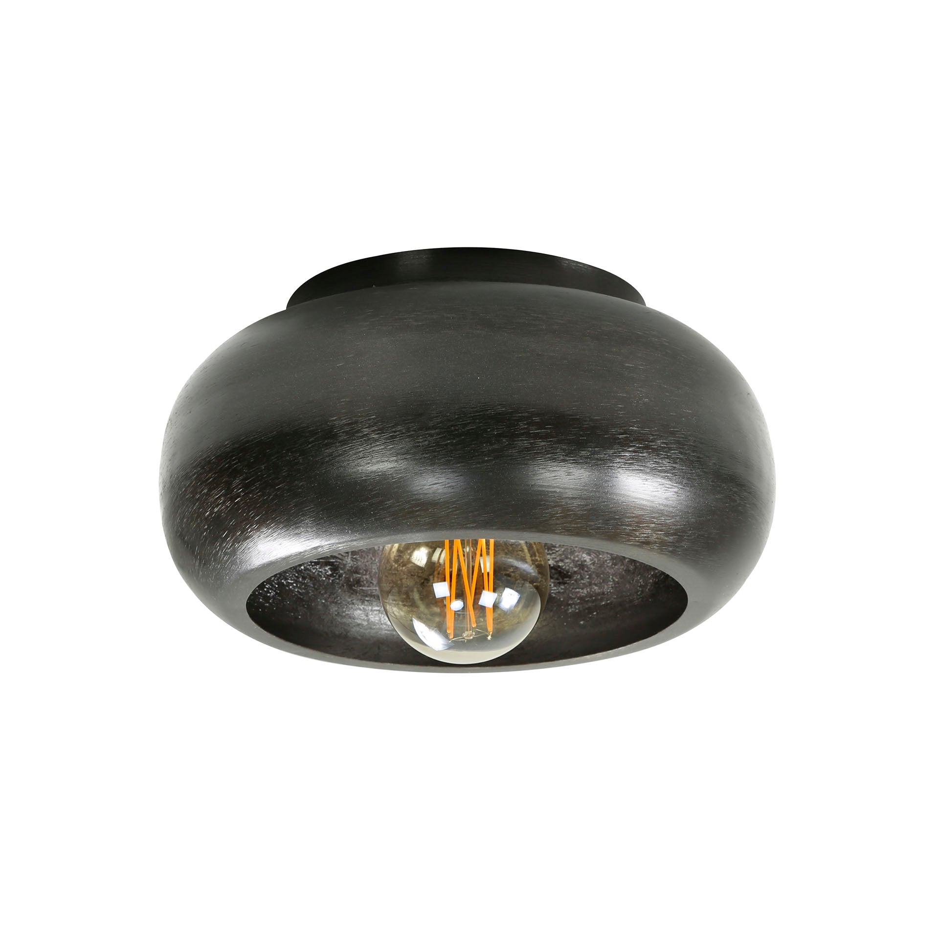 Plafondlamp Lilian - Zwart Nikkel - Metaal