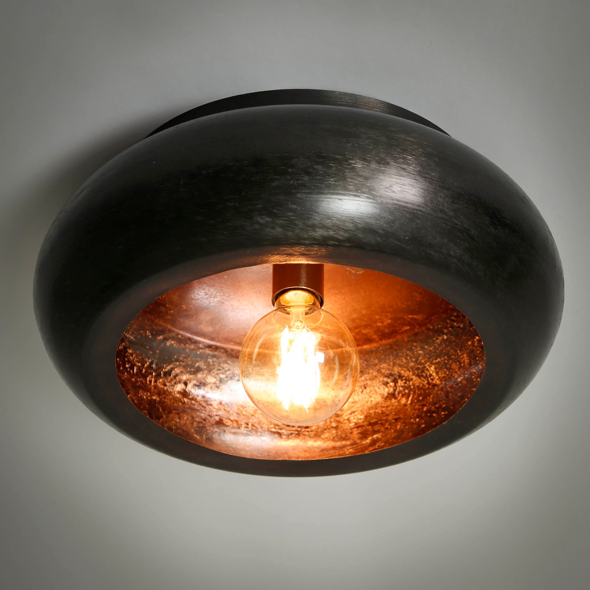 Plafondlamp Evelina - Zwart Nikkel - Metaal