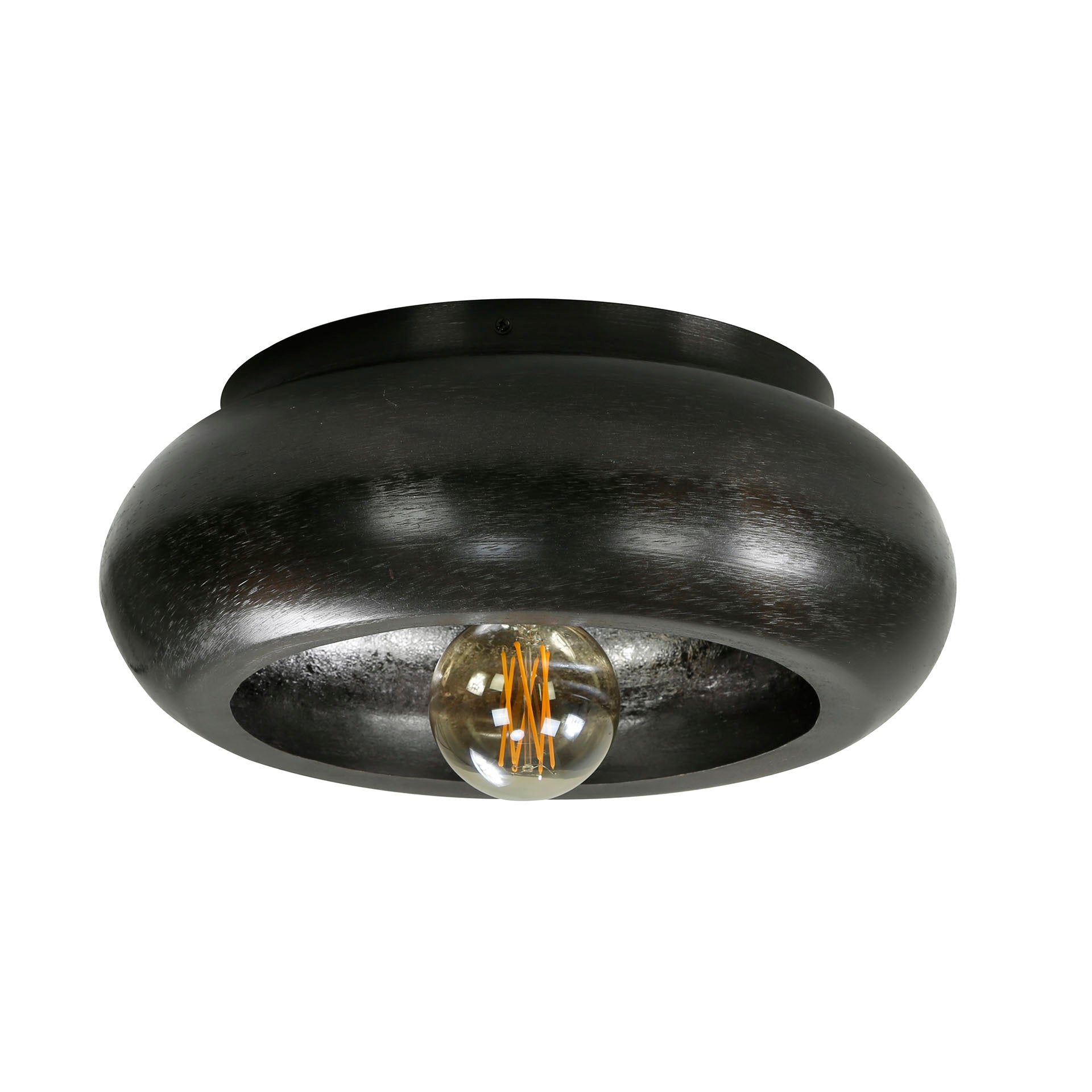 Plafondlamp Evelina - Zwart Nikkel - Metaal